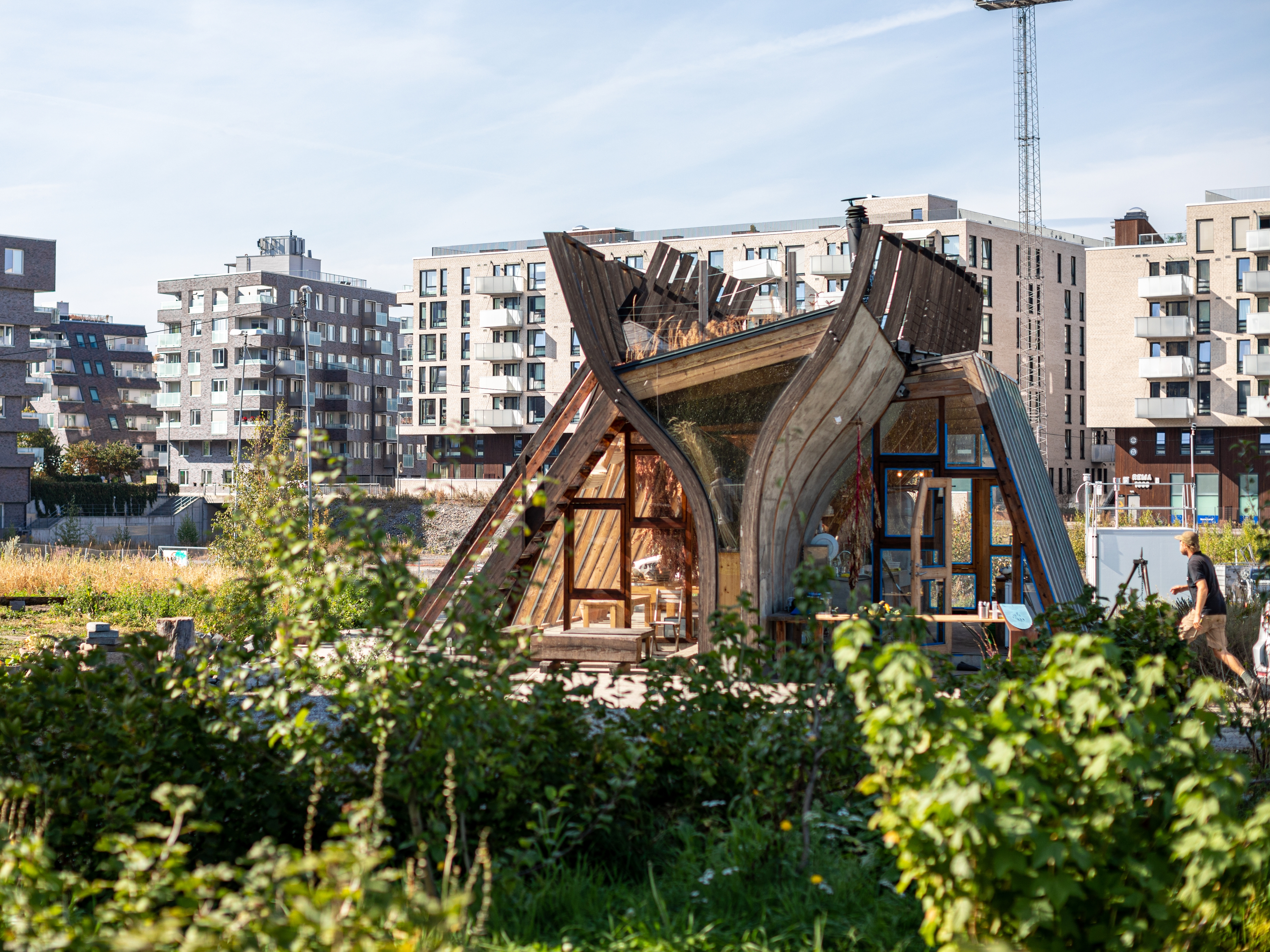 The city farm Losæter in front of Sørenga in Oslo