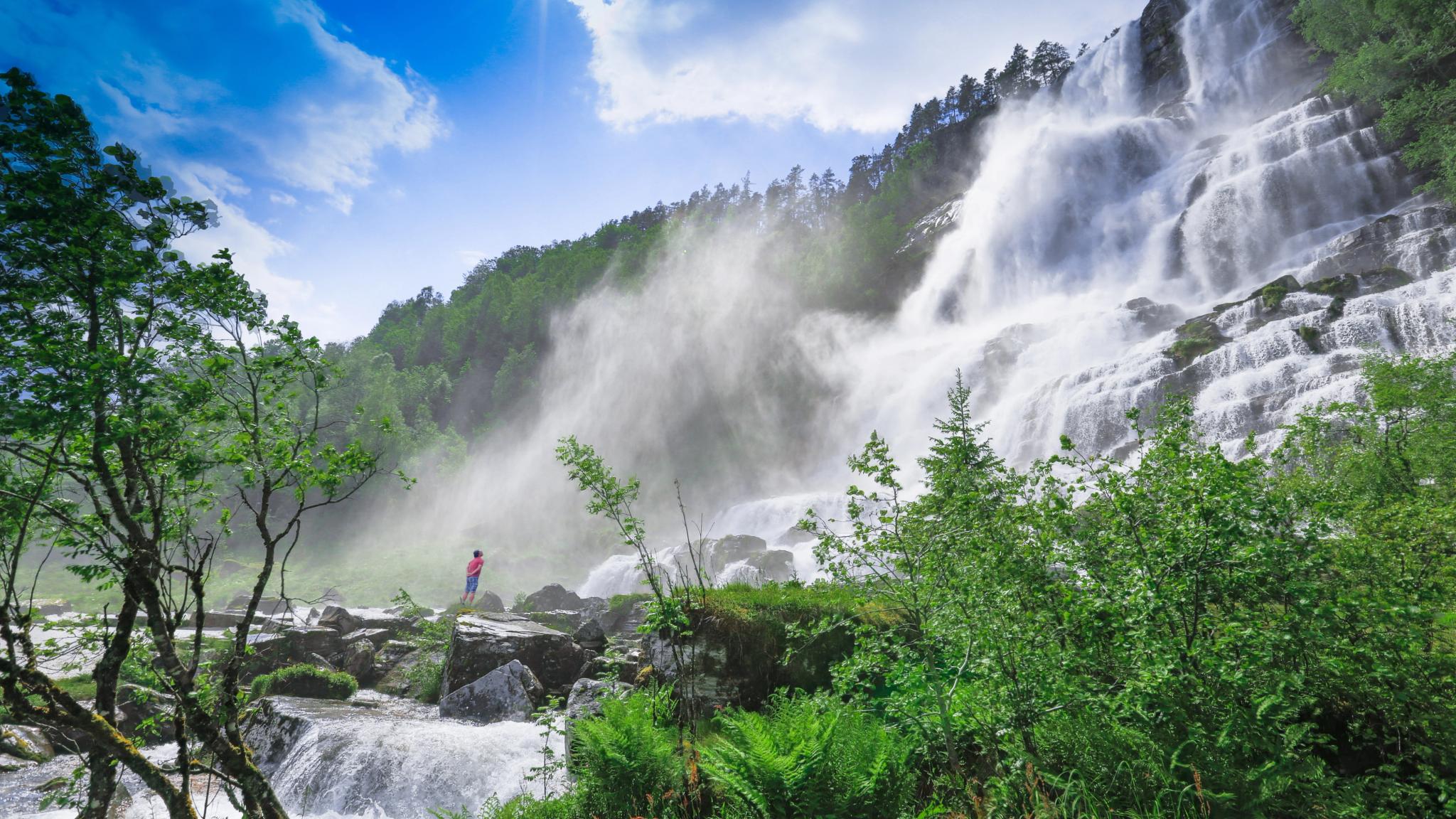 Tvindefossen i Voss på Vestlandet