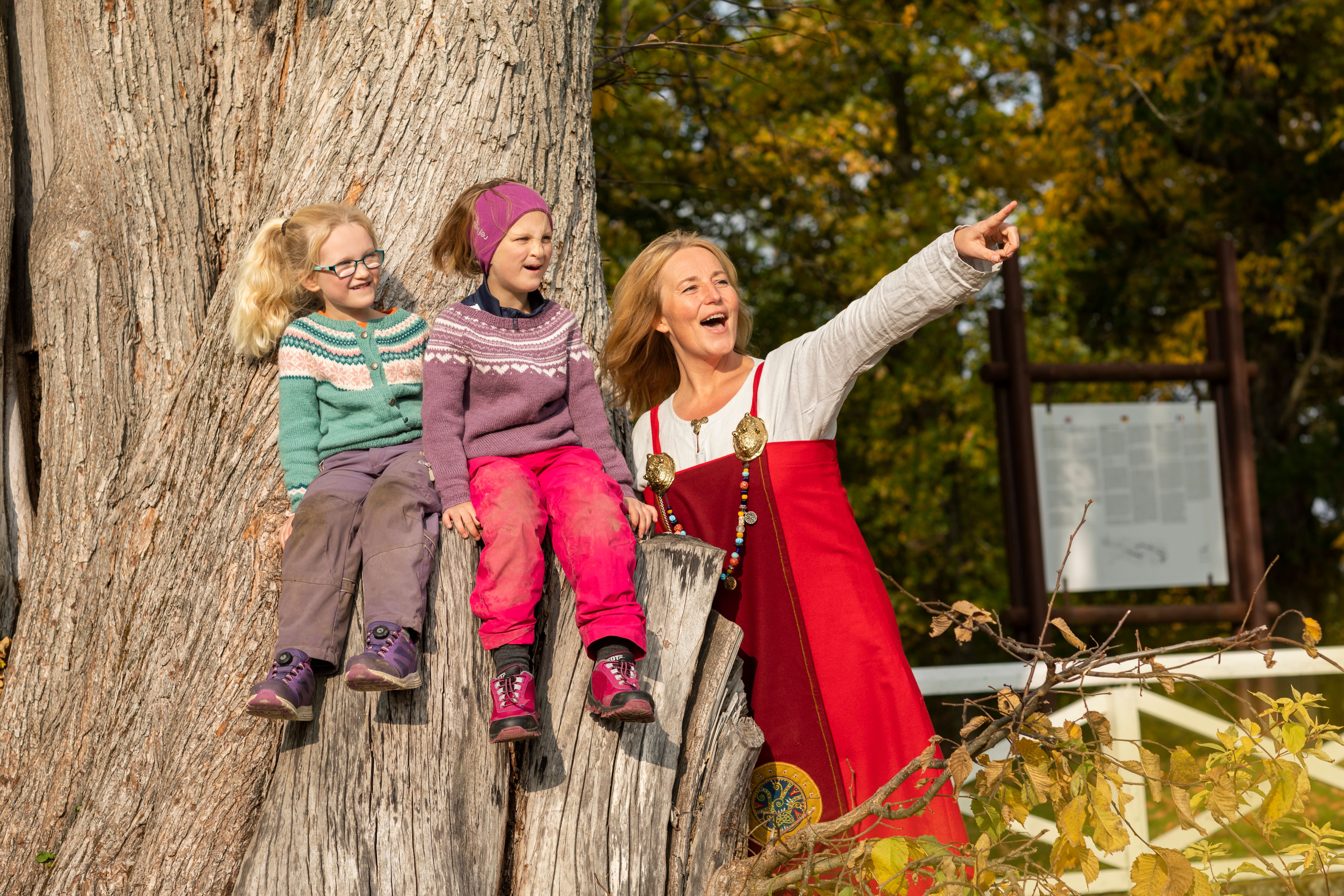 Kids visiting Egge museum in Steinkjer