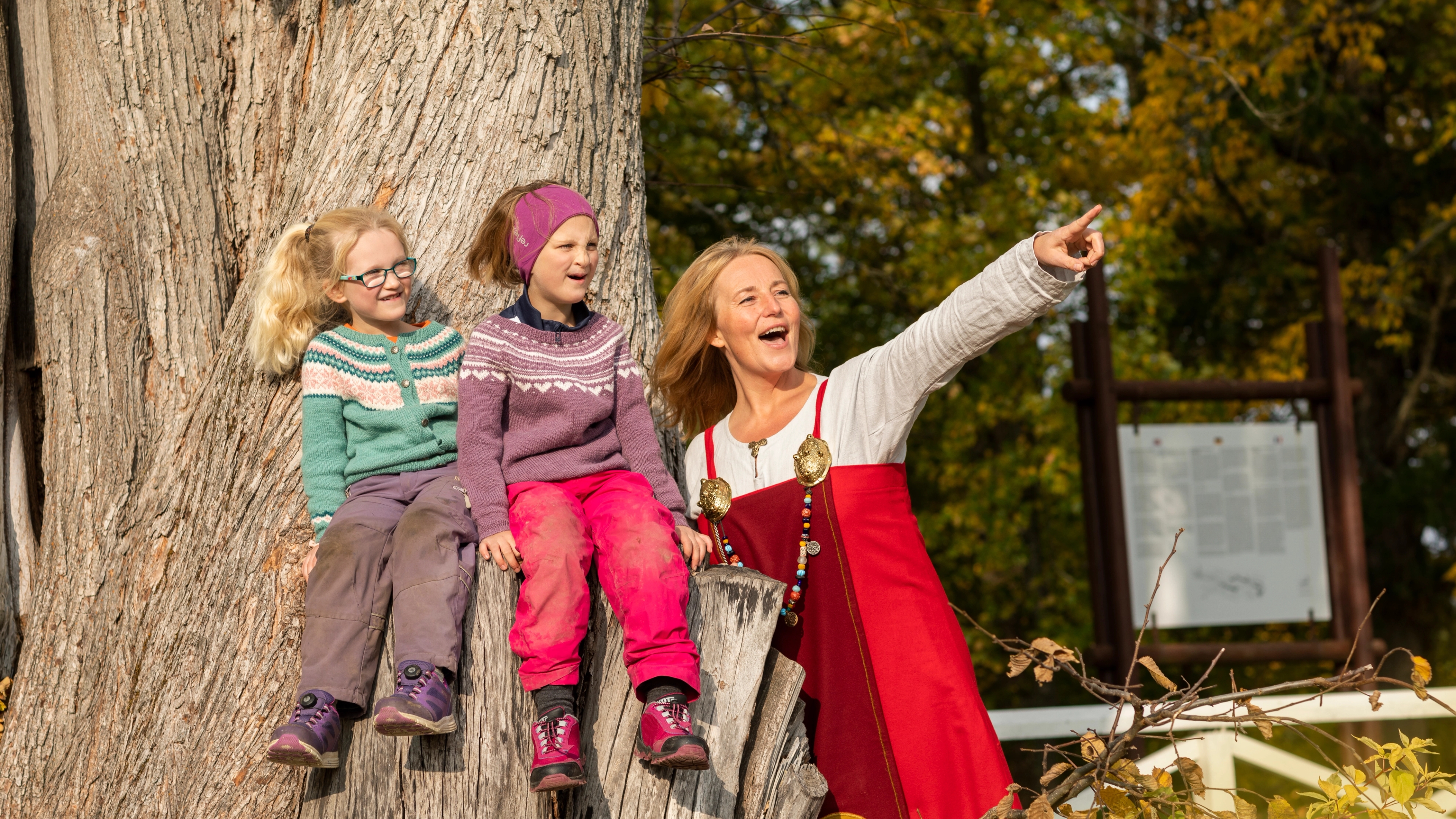 Kids visiting Egge museum in Steinkjer