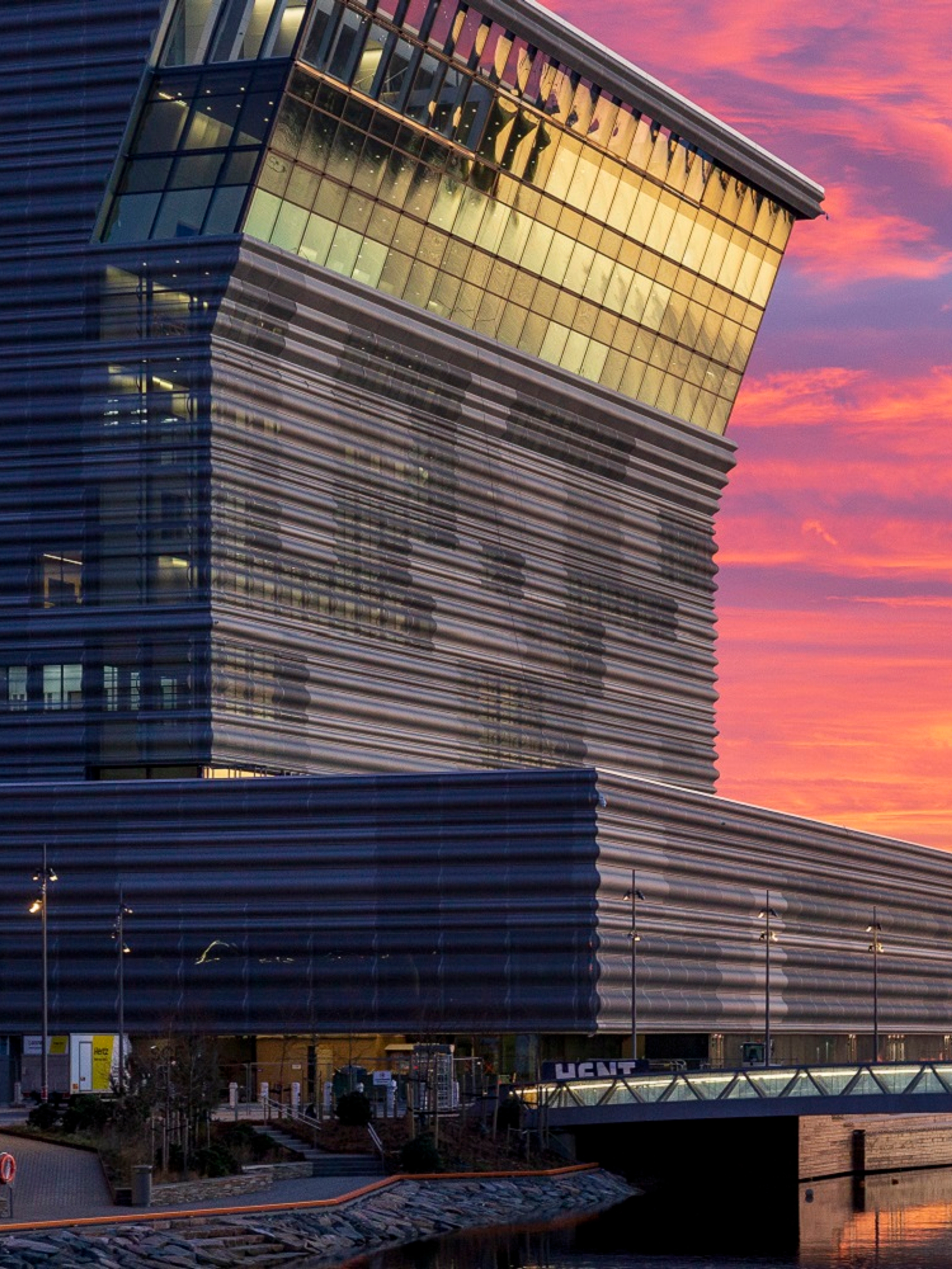 The Munch Museum in Oslo, Norway, during sunset