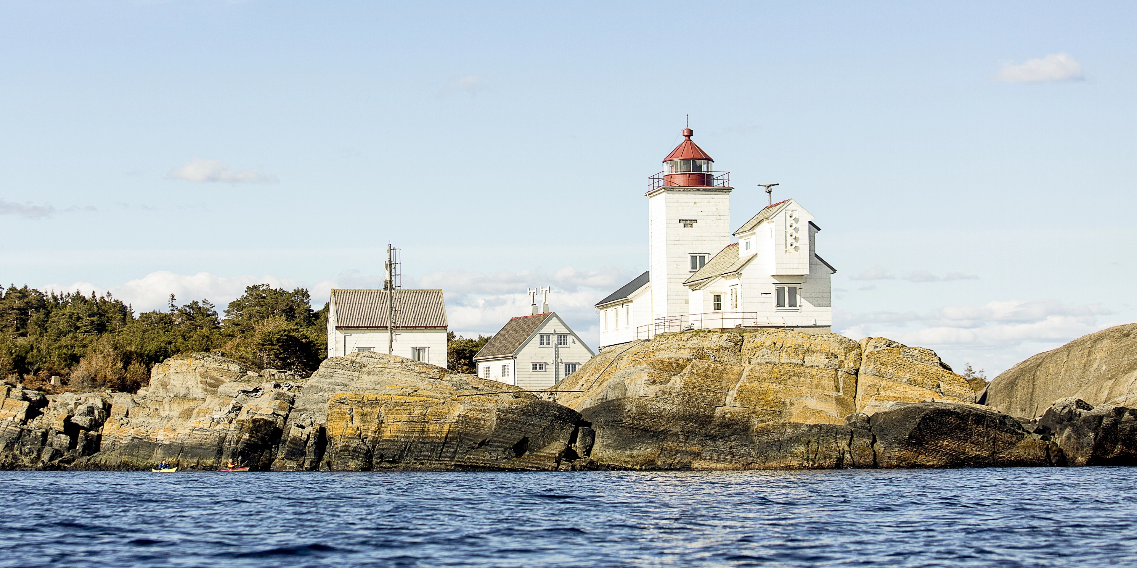 Langøytangen lighthouse on the island of Langøya in Langesund