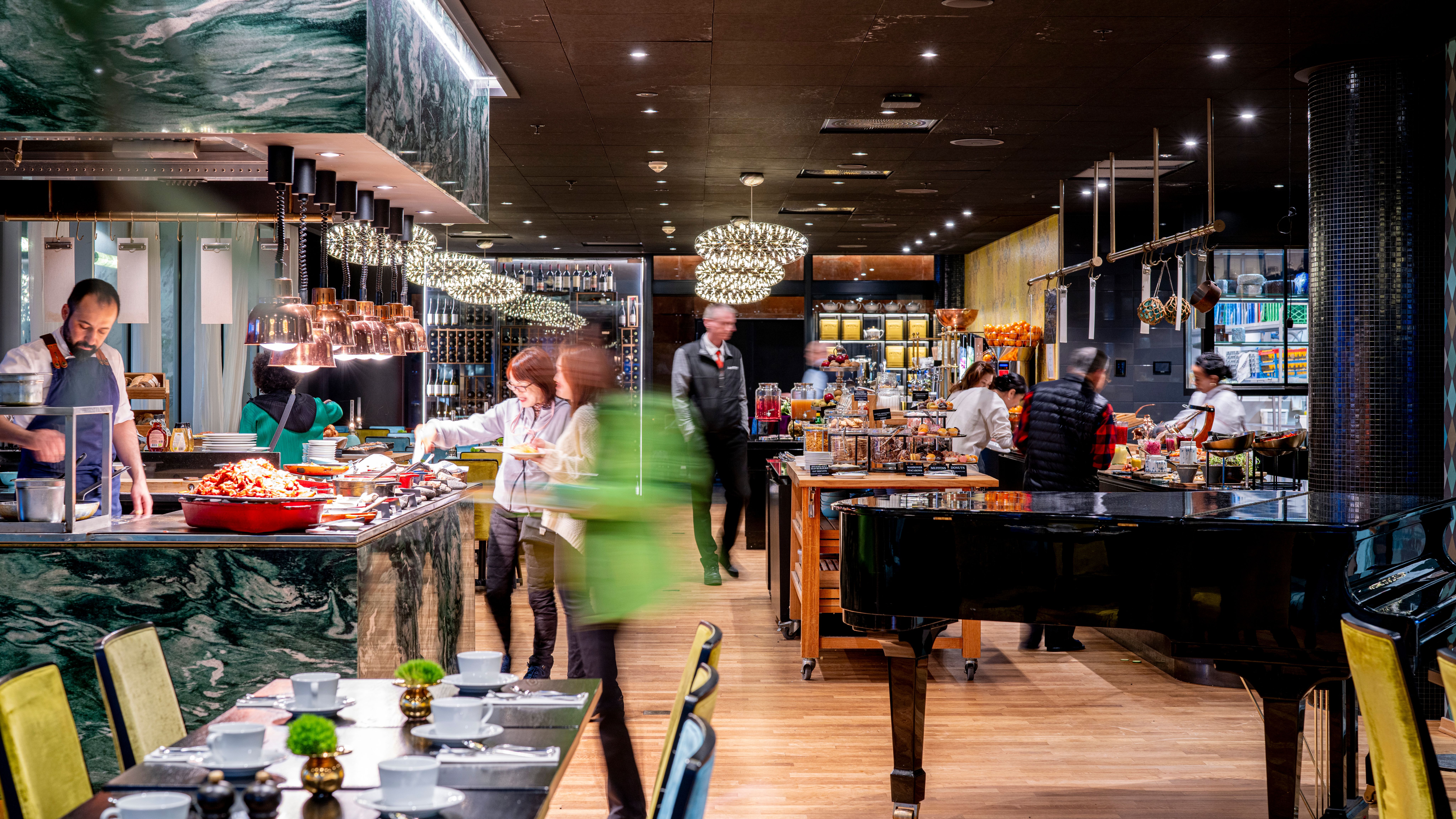 Breakfast buffet at Thon Hotel Lofoten