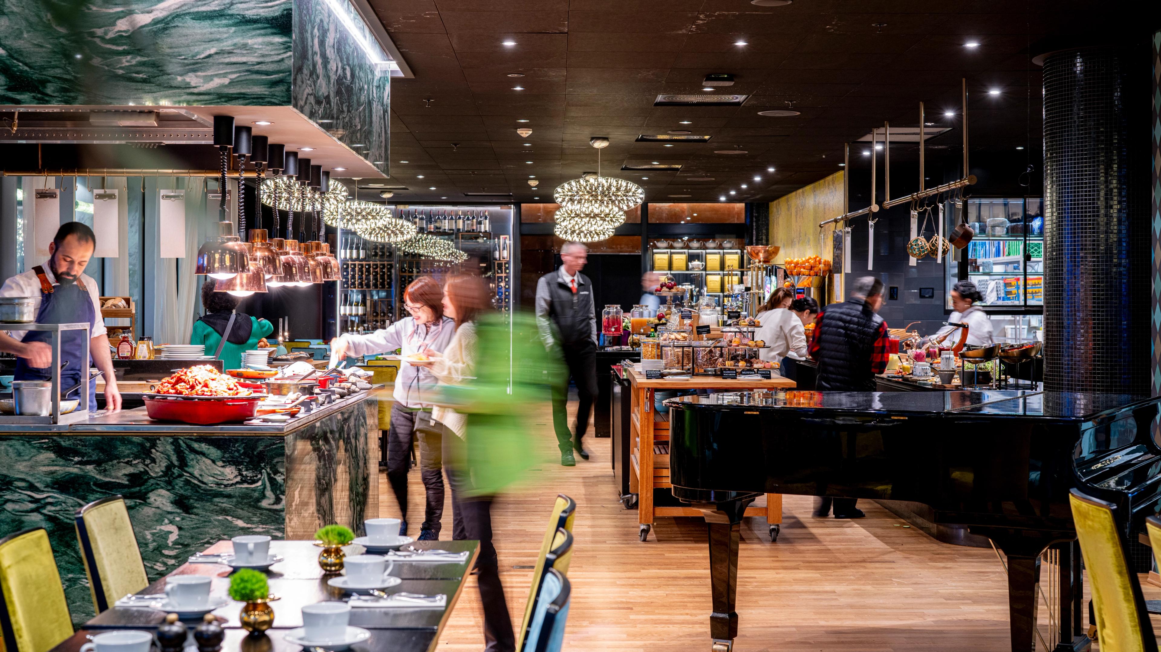 Breakfast buffet at Thon Hotel Lofoten