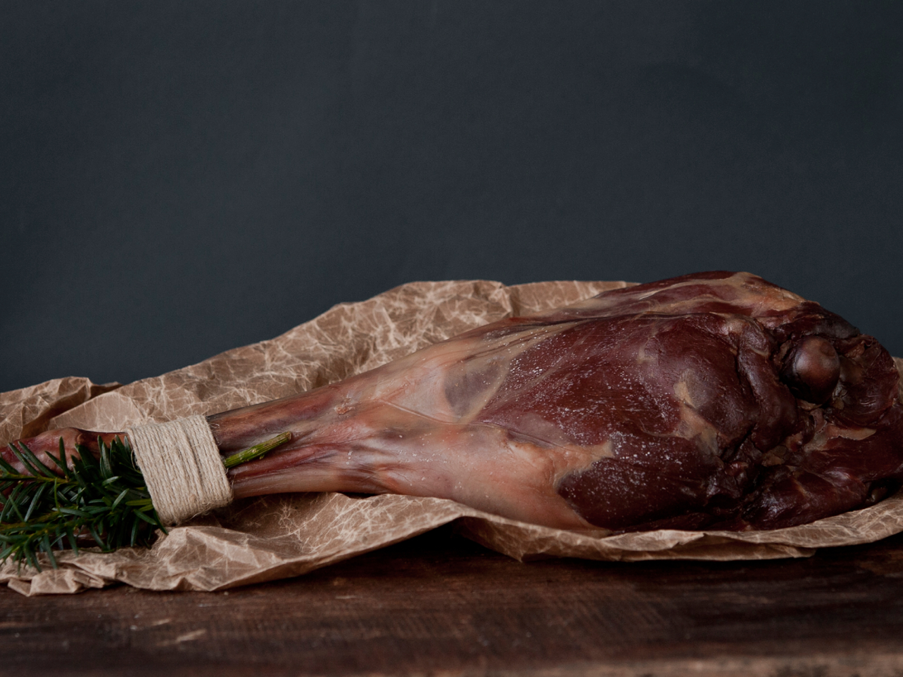 Salted and dried leg of lam - Fenalår