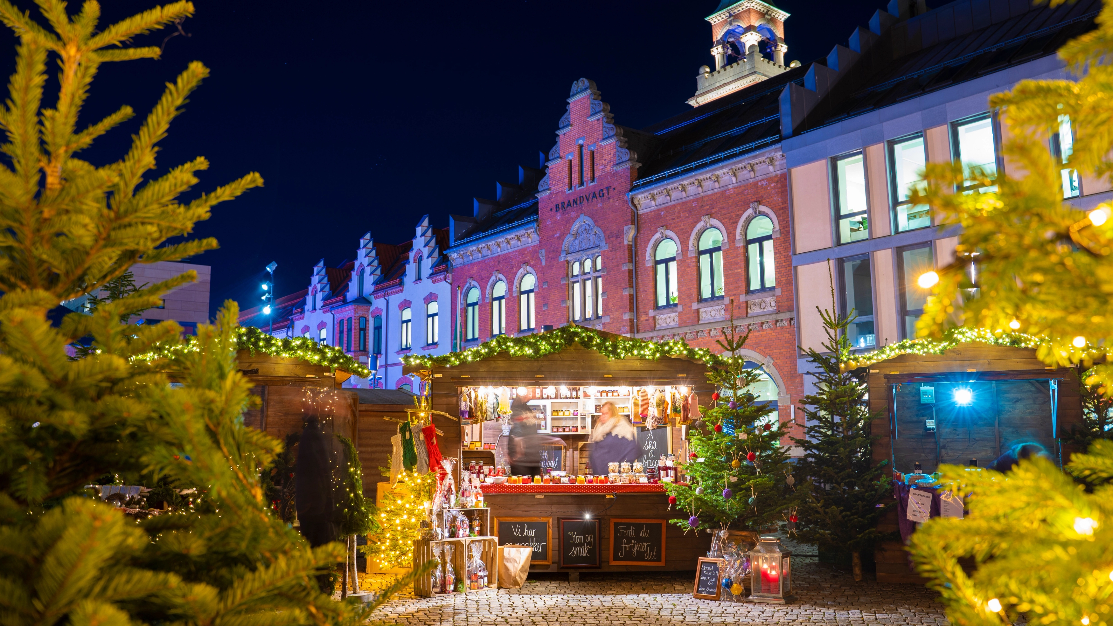 Christmas stalls in Kristiansand.