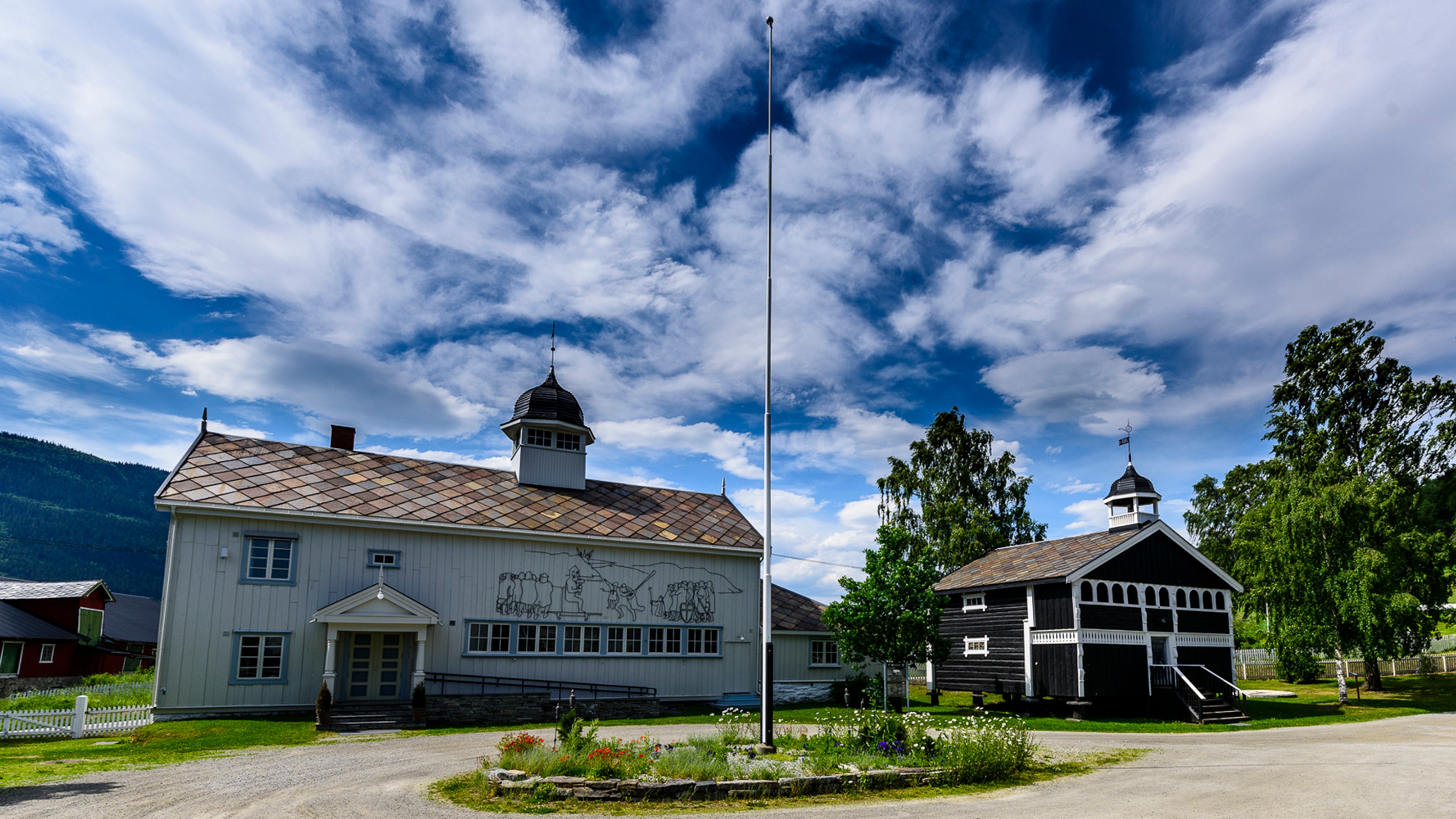 The old farm Dale-Gudbrands gard at Hundorp in Gudbrandsdalen, Eastern Norway
