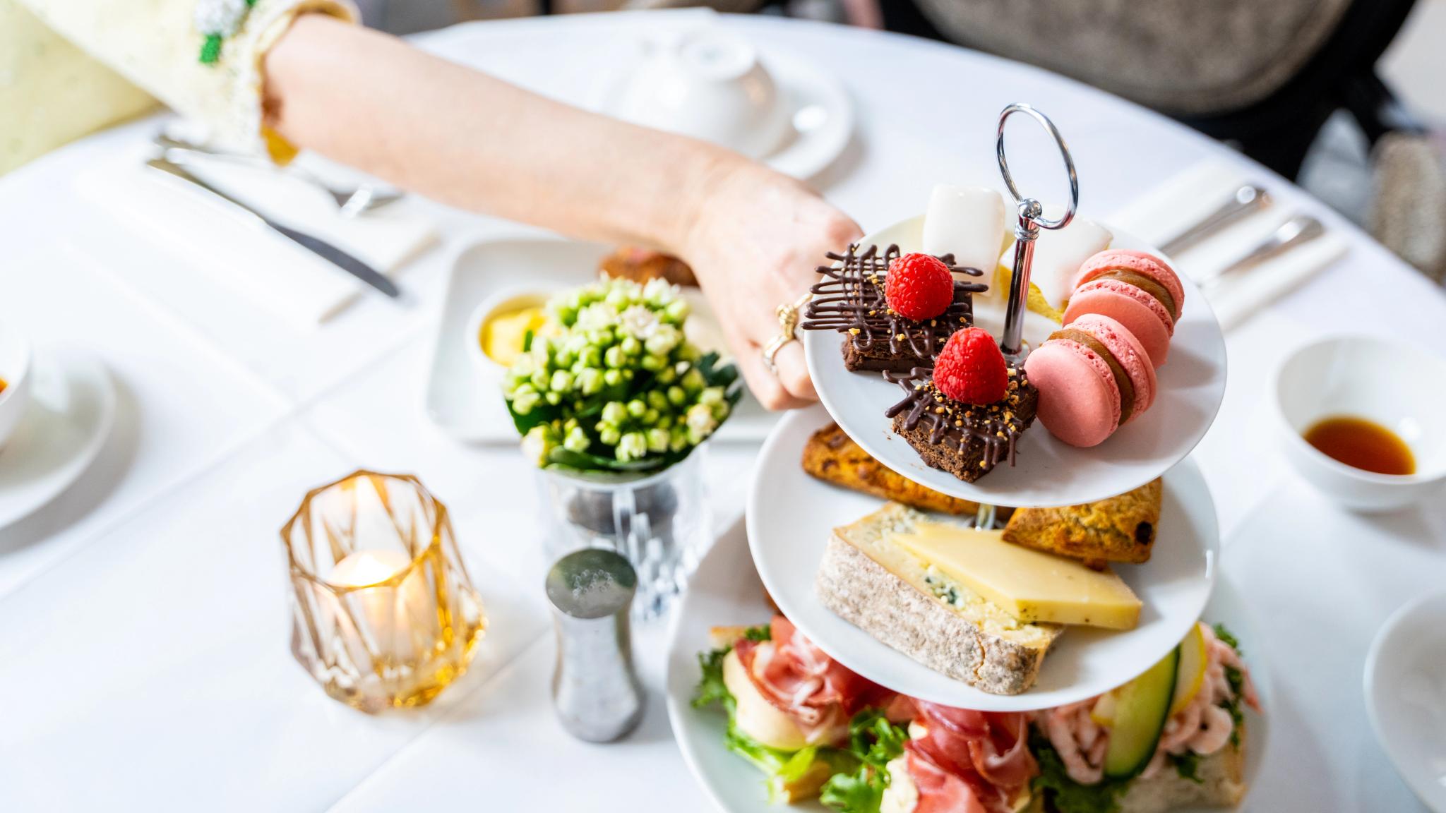 Afternoon tea at Hotel Victoria in Stavanger, Fjord Norway