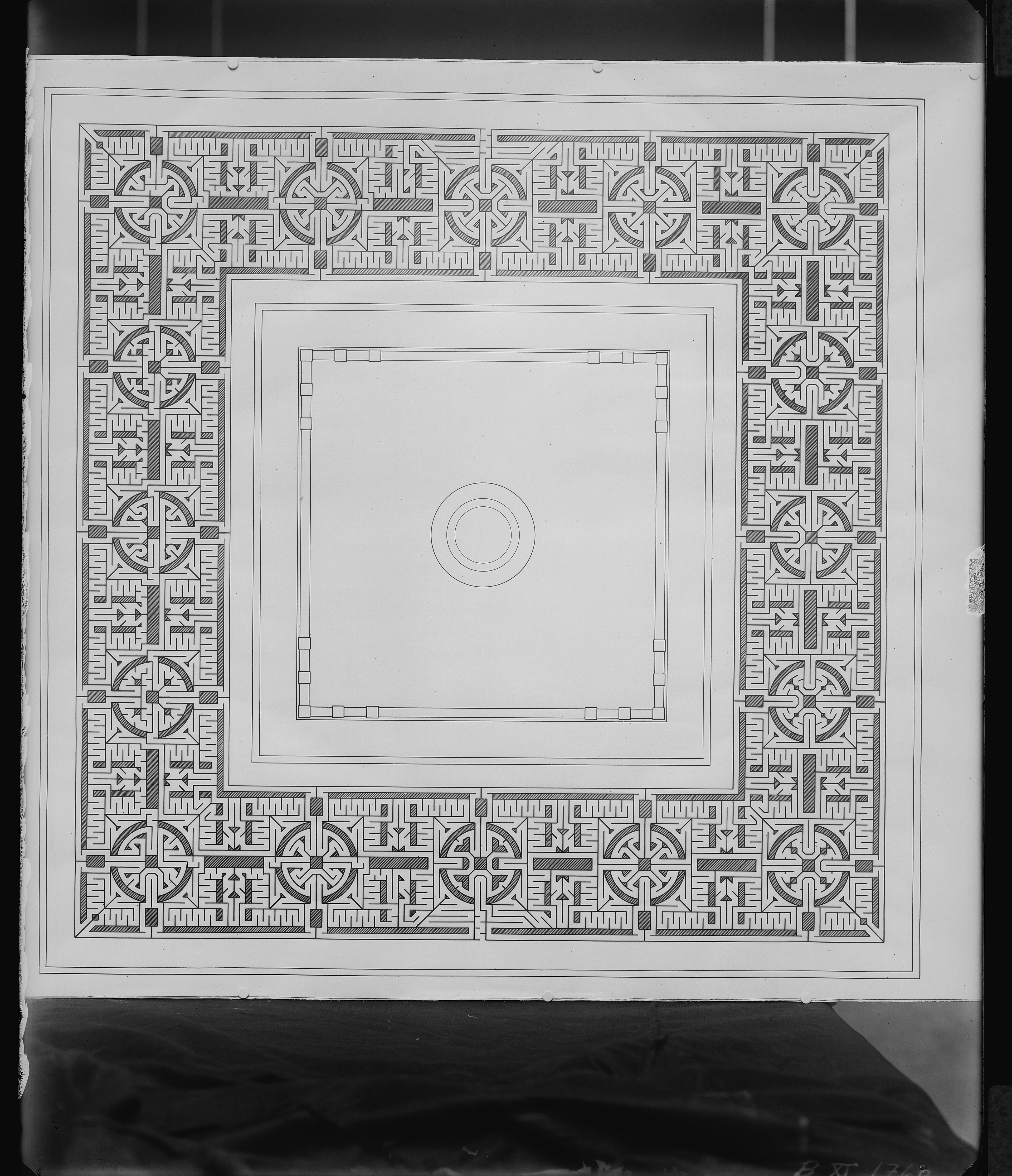 Drawings of the labyrinth in the Vigeland park