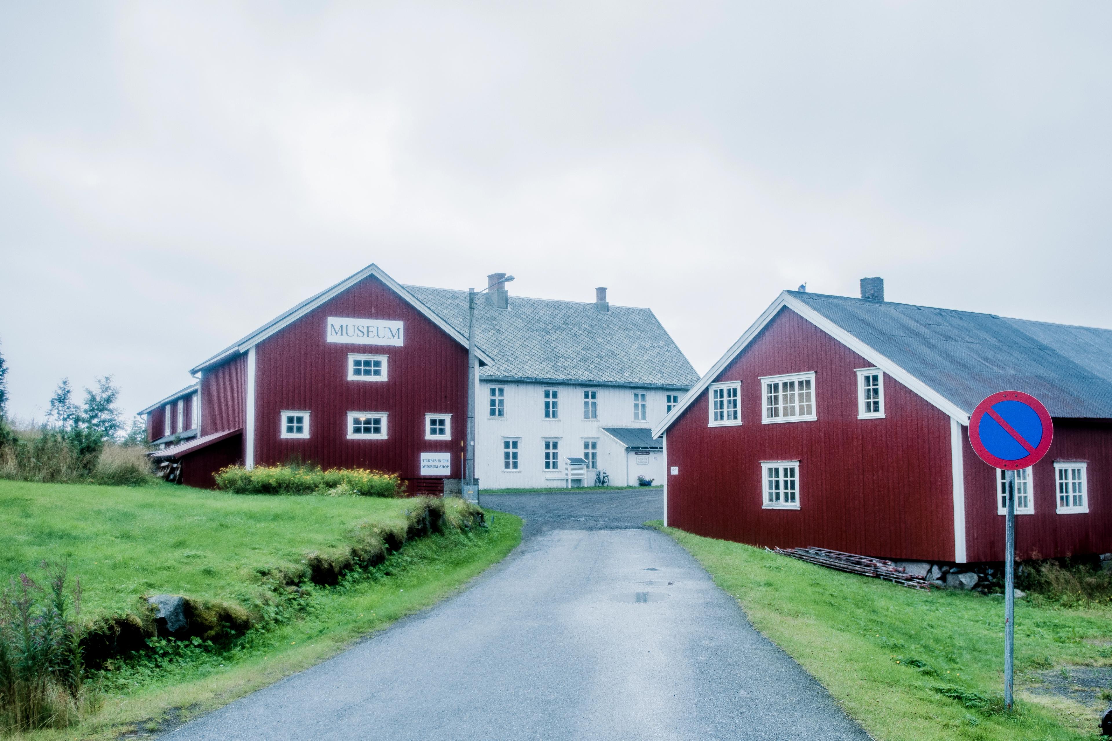 Old buildings at Lofoten Museum in Kabelvåg in Lofoten, Northern Norway