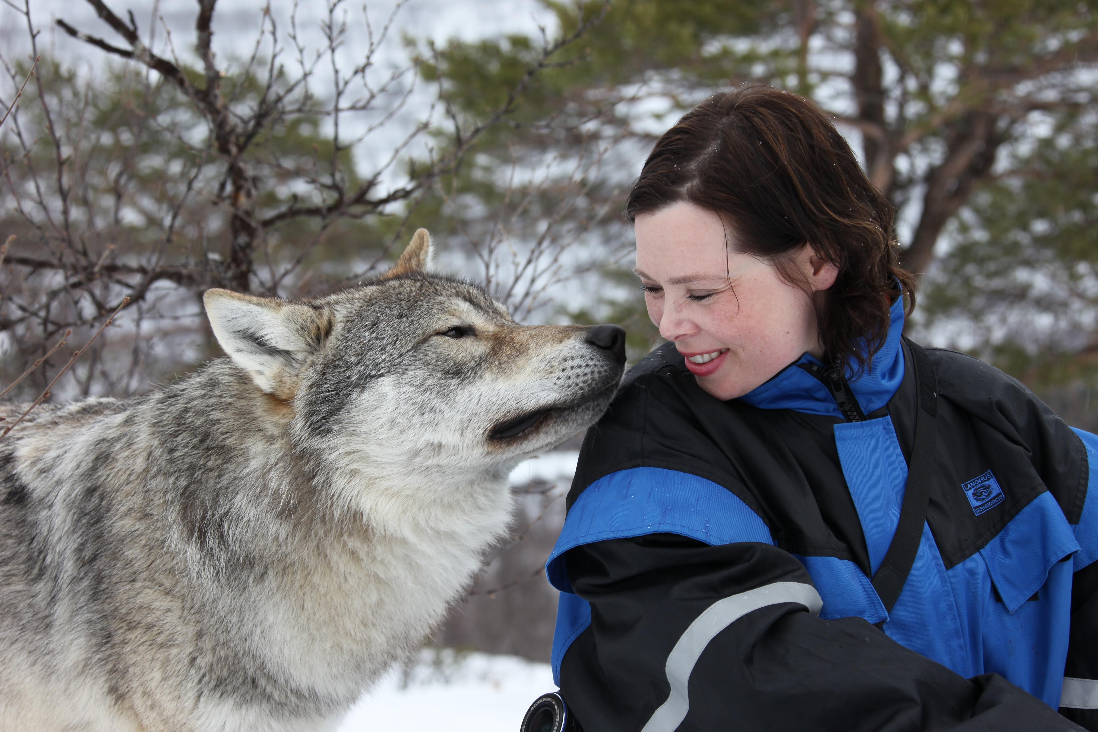 A woman in the Polar park in Bardu