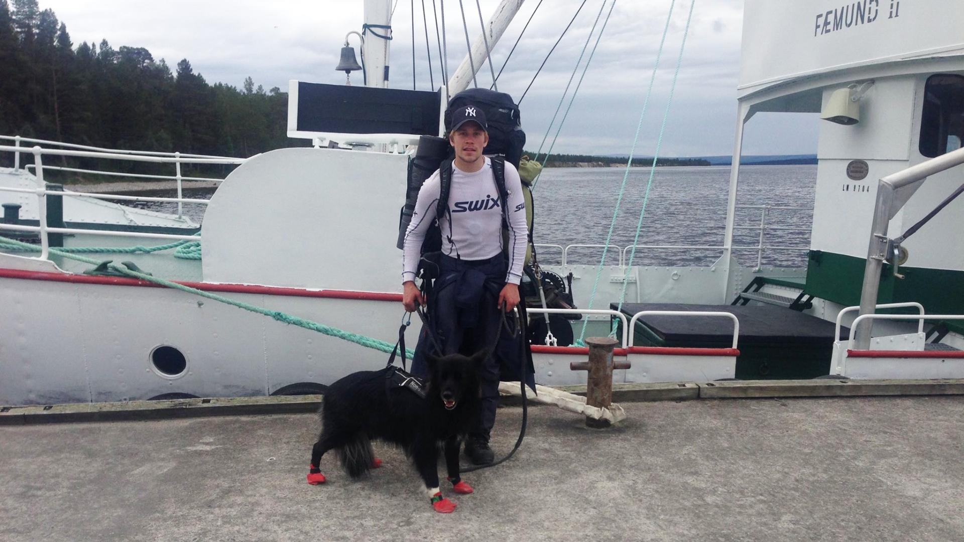 Espen Andreas Nielsen and Maja the dog hiking across Norway