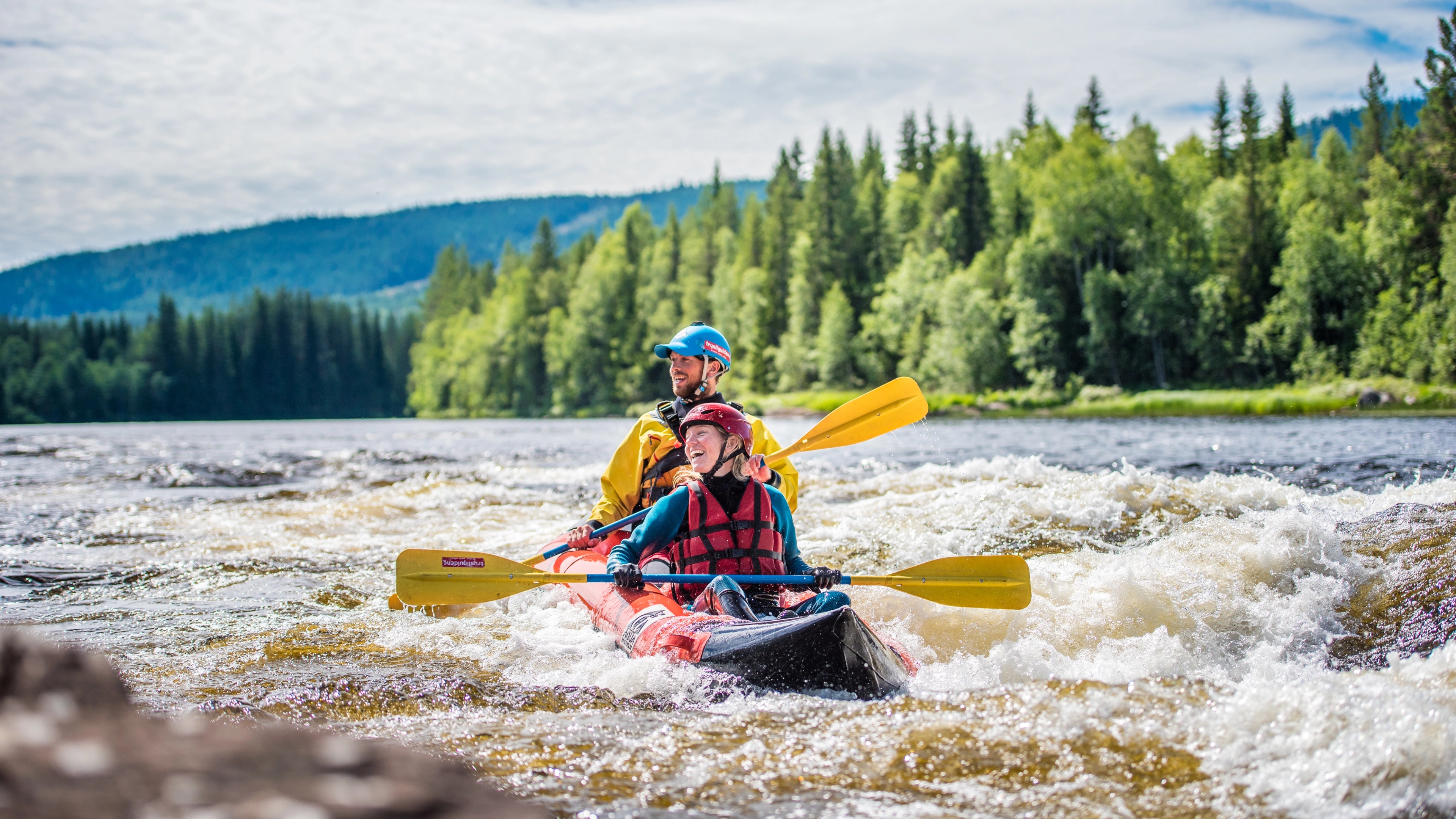 Fun on the river in Trysil, Eastern Norway
