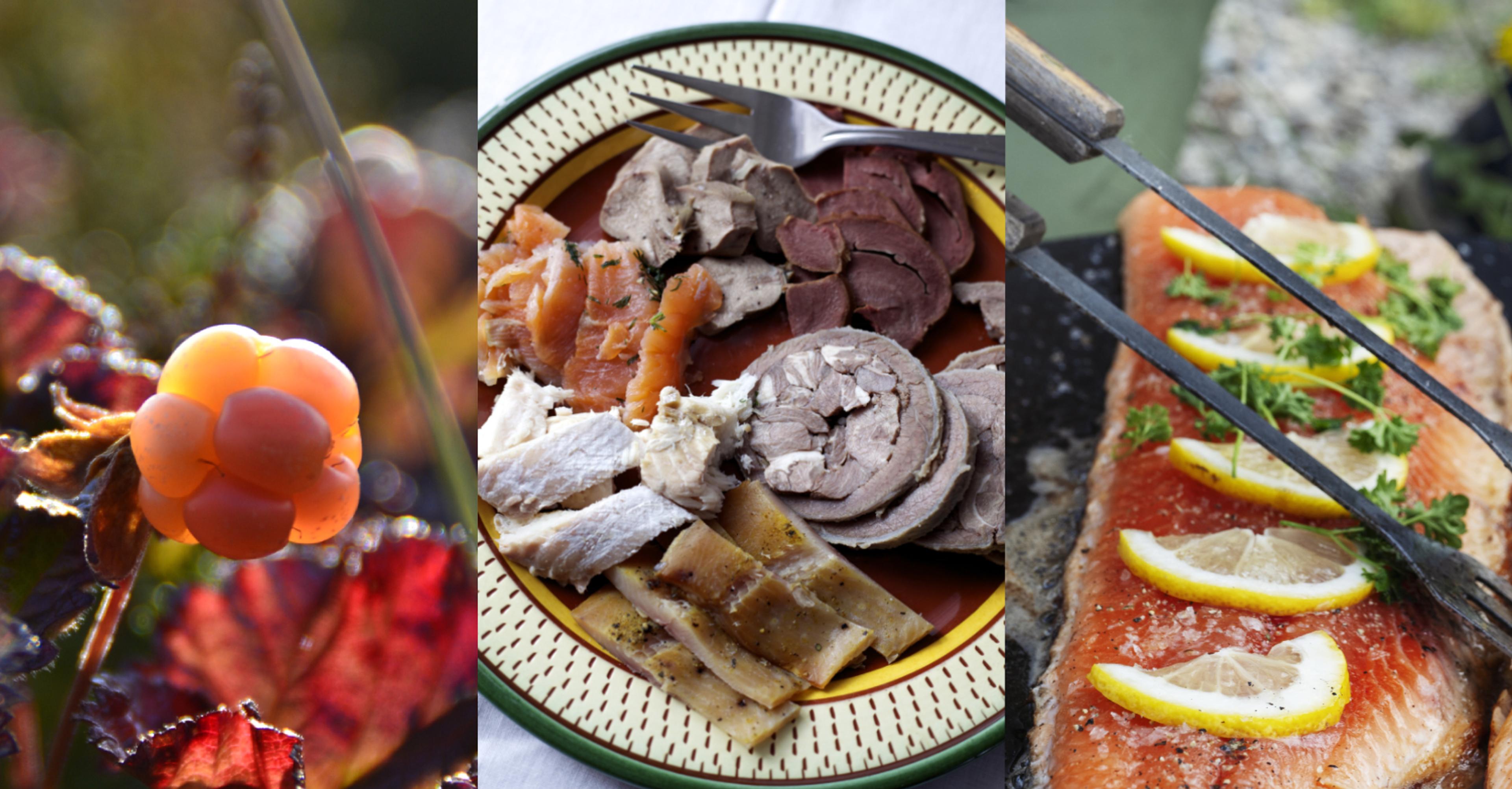 Cloudberries, reindeer meat, and fish, right from the lakes and the sea