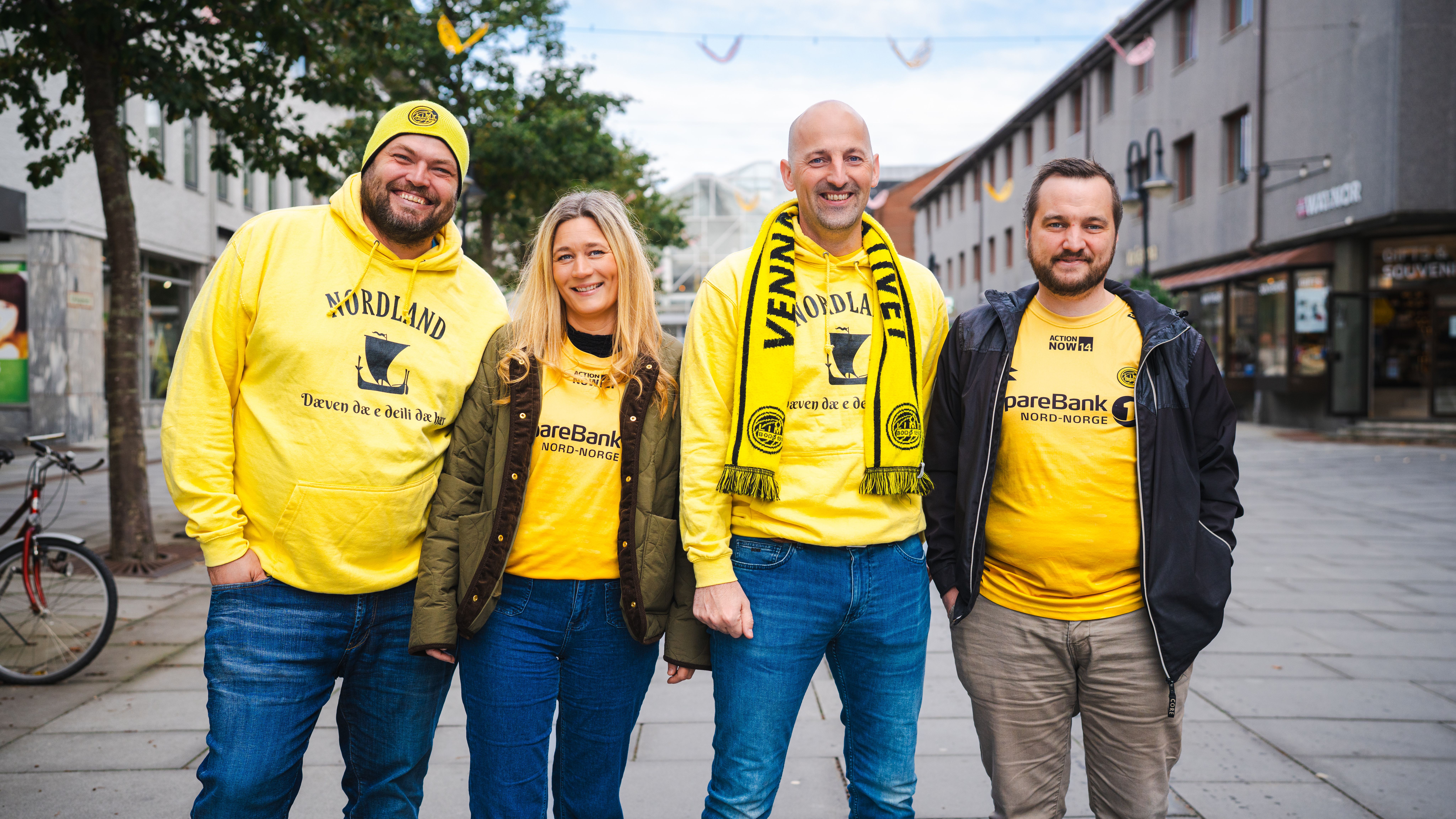 Bodø/Glimt fans in the Bodø city centre, Northern Norway