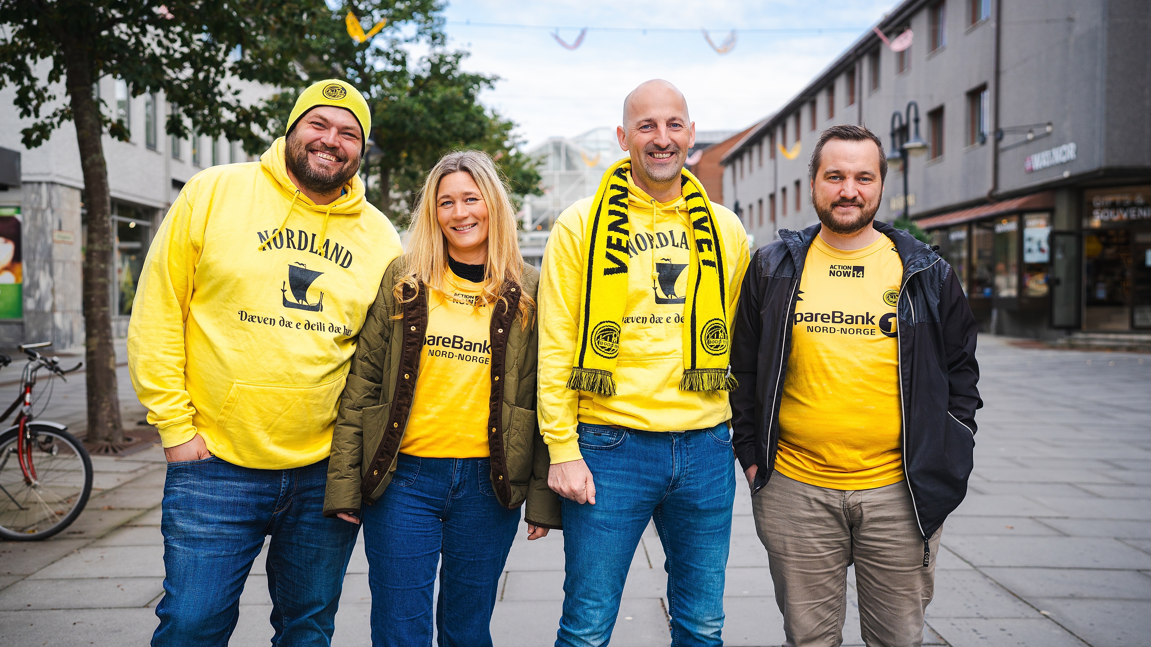 Bodø/Glimt fans in the Bodø city centre, Northern Norway