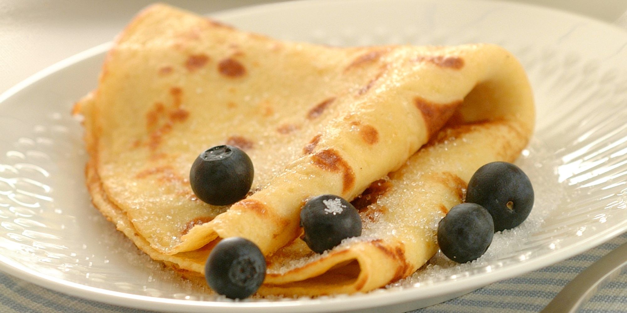 Norwegian pancakes with blueberry