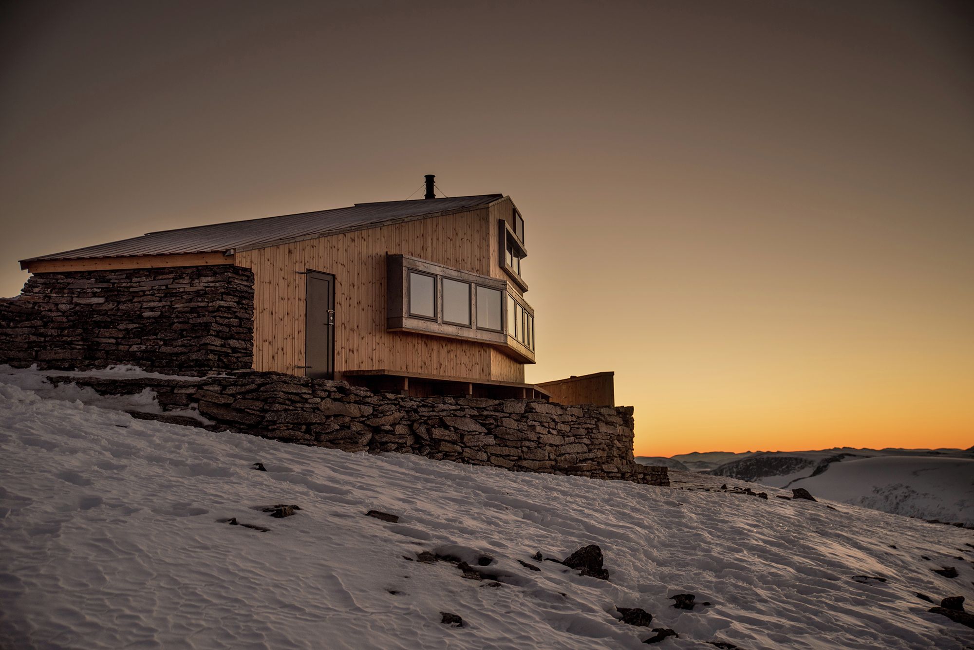 Skålabu DNT cabin at Mount Skåla in Nordfjord, Fjord Norway