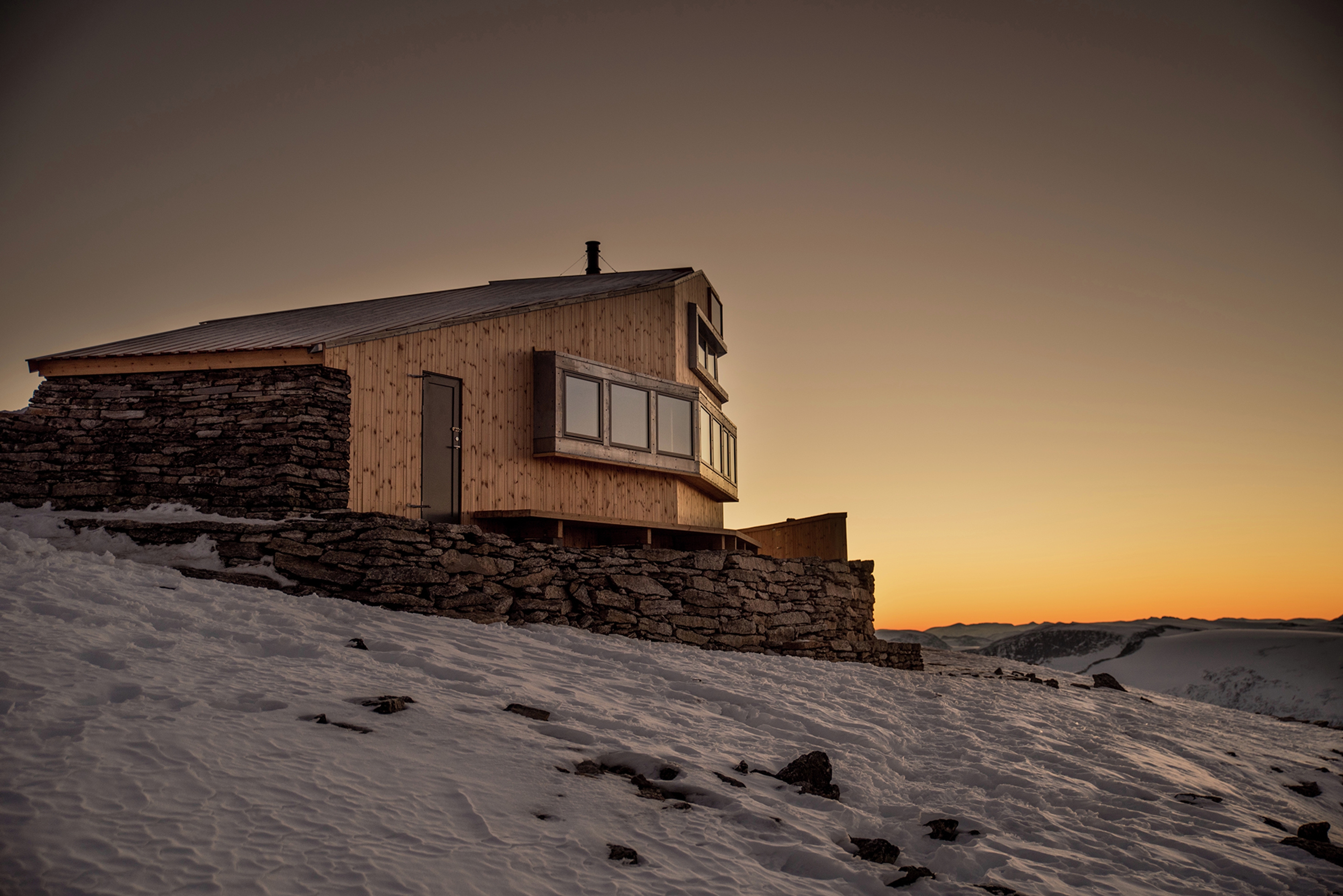Skålabu DNT cabin at Mount Skåla in Nordfjord, Fjord Norway