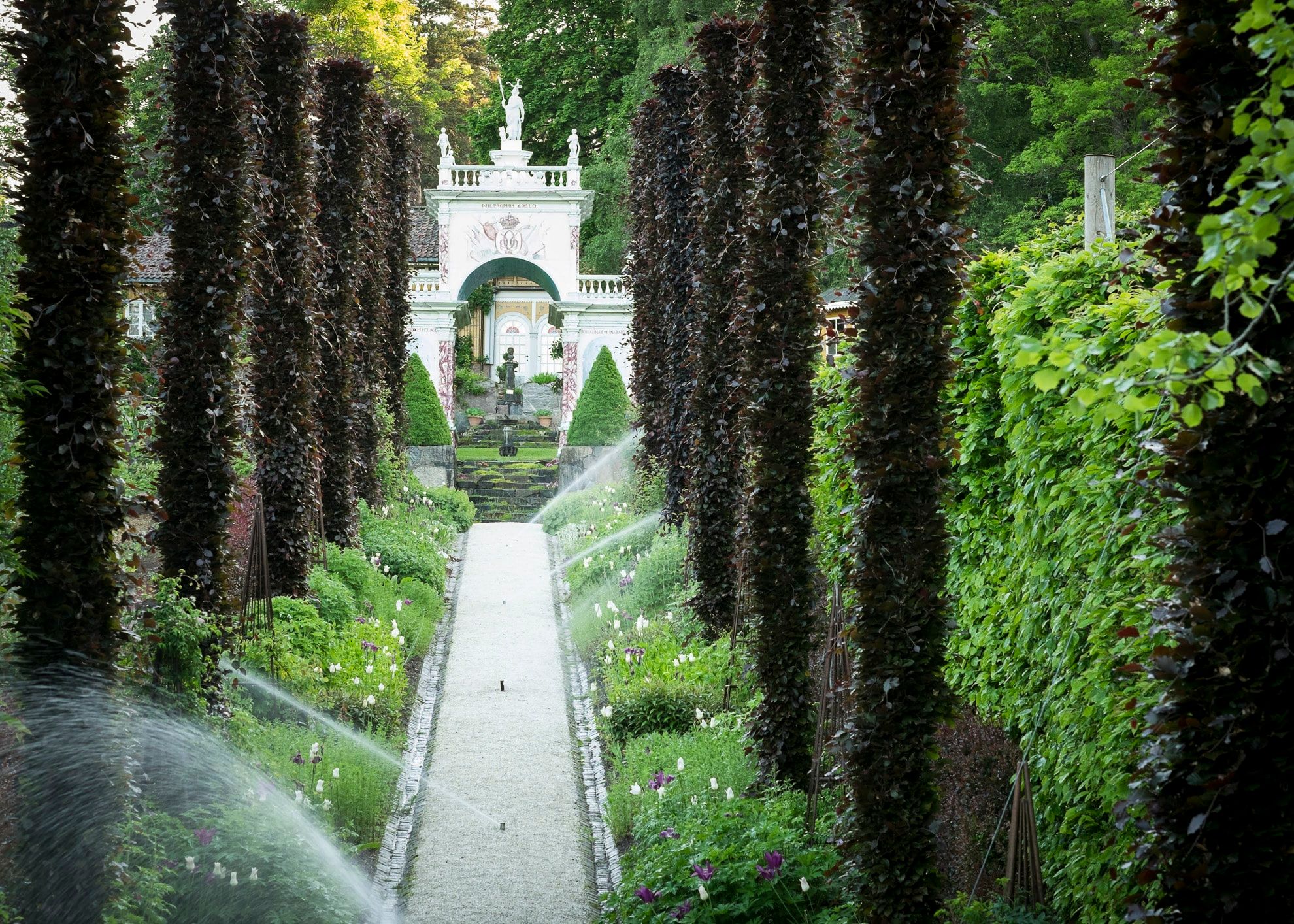The Havlystparken garden at The cultural destination Ramme, in Hvitsten