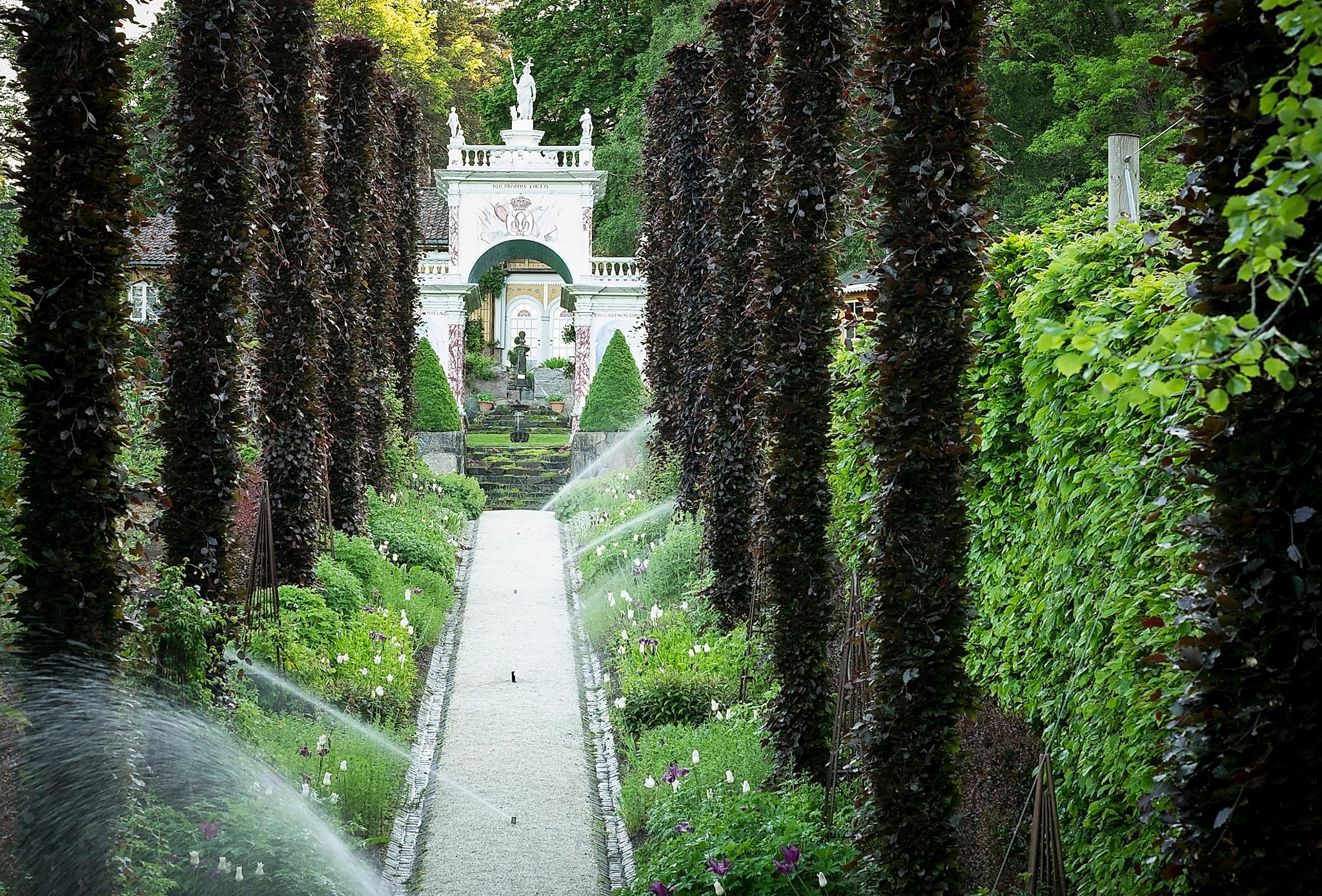 The Havlystparken garden at The cultural destination Ramme, in Hvitsten