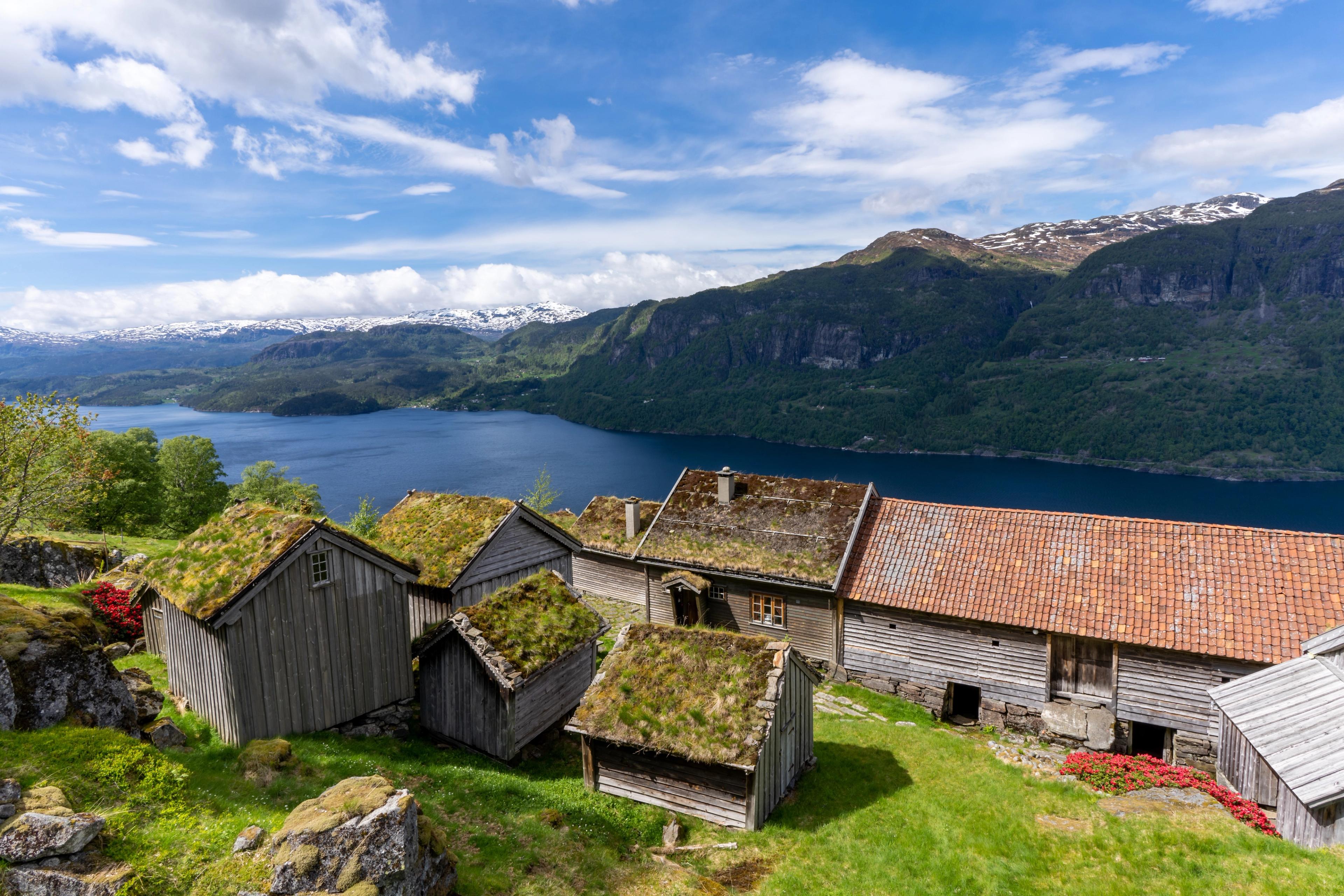 A view of Litunet in Suldal, Ryfylke, Fjord-Norway.