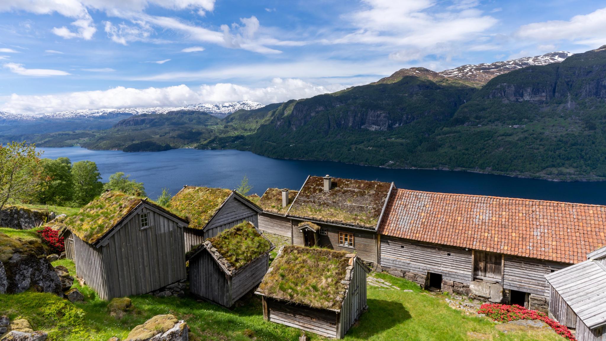 A view of Litunet in Suldal, Ryfylke, Fjord-Norway.
