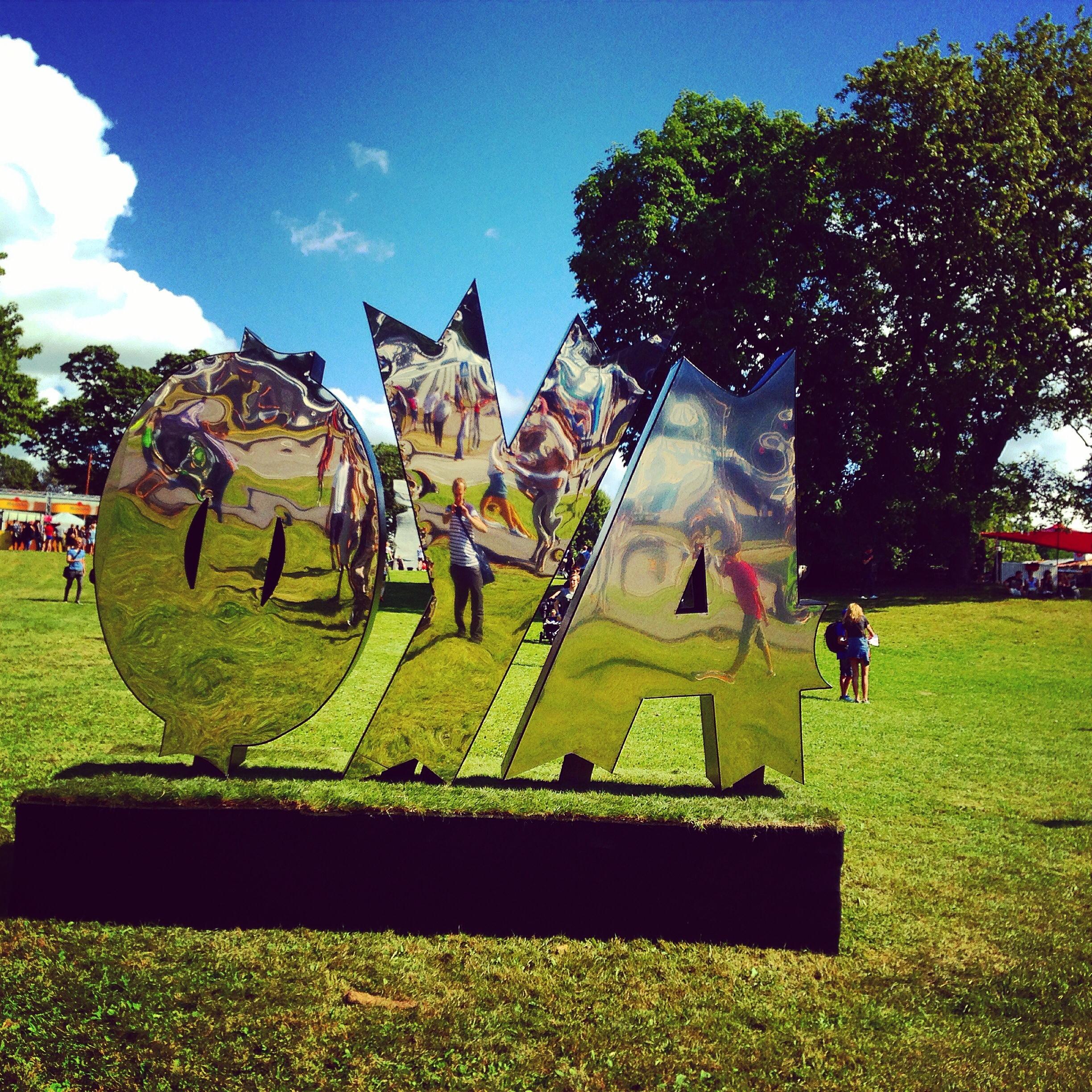 A sculpture at the Øyafestivalen in Oslo, Norway