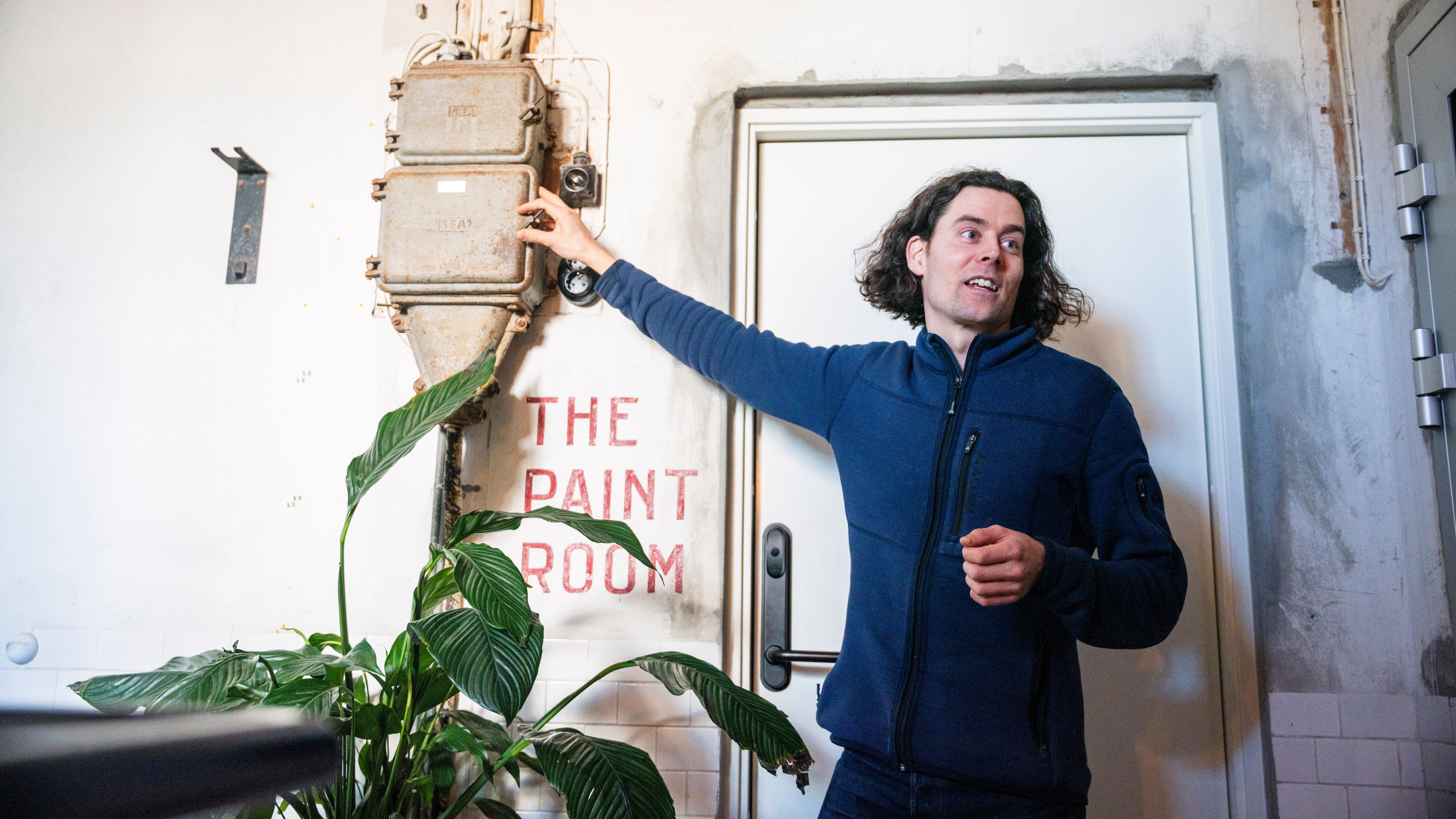 A man in a revamped industry building