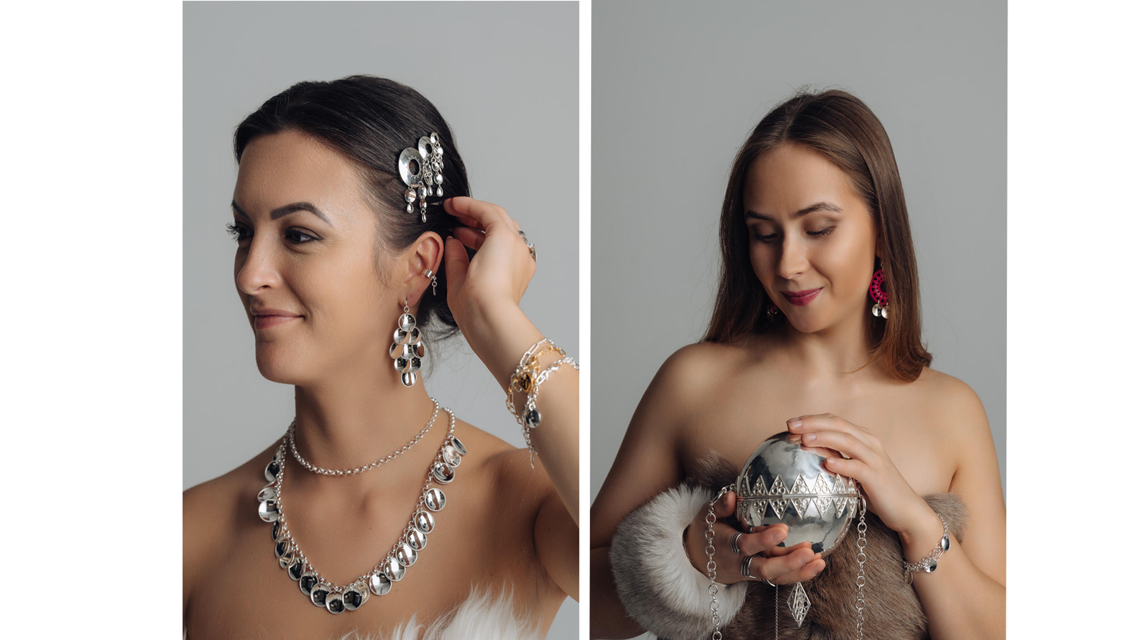 women posing while wearing jewellery from LilleLi Smykker