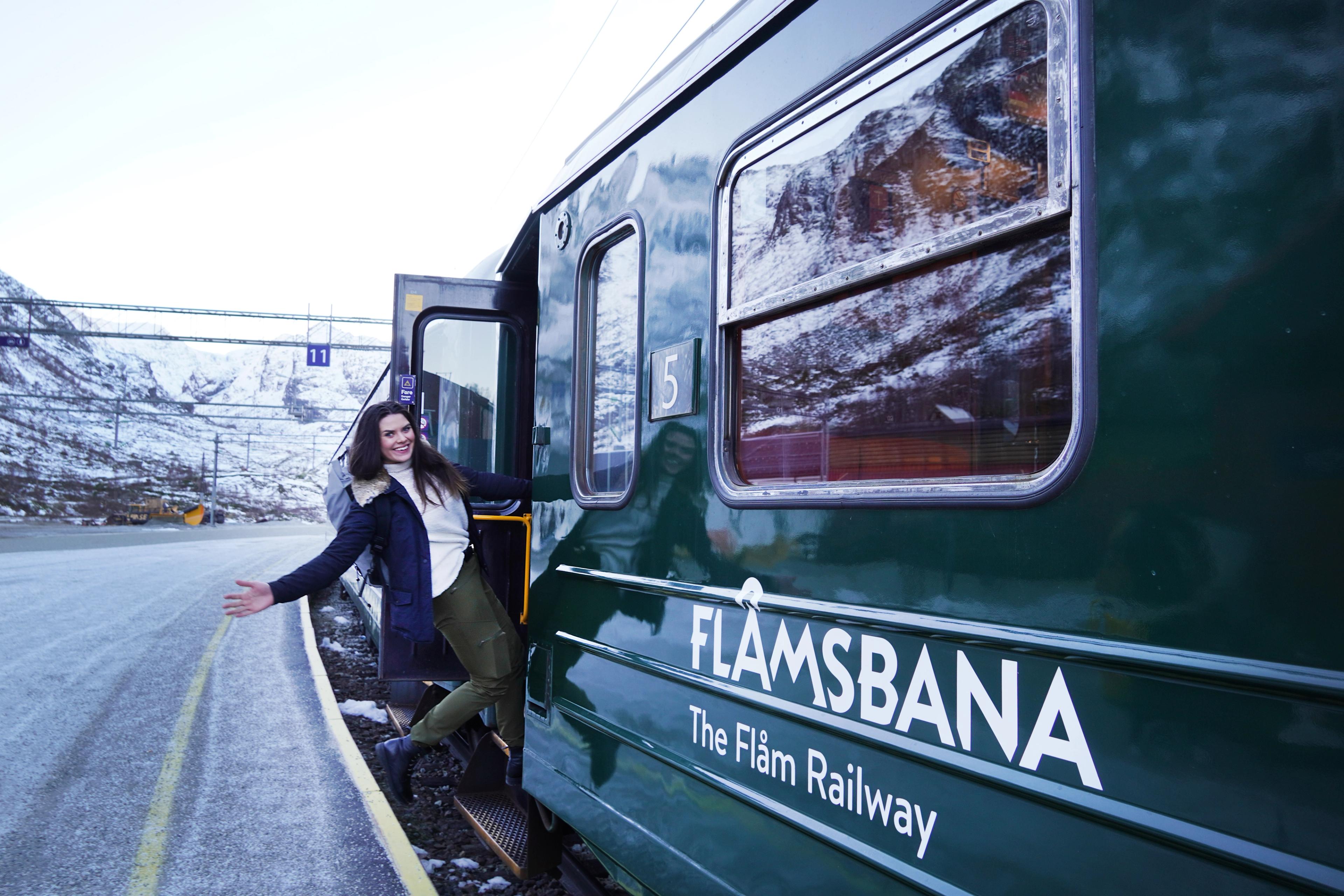 Women getting on the train