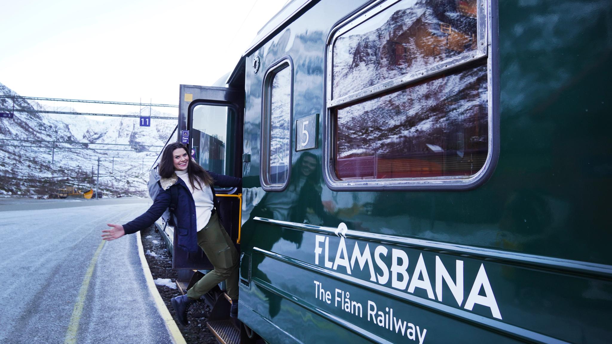 Women getting on the train