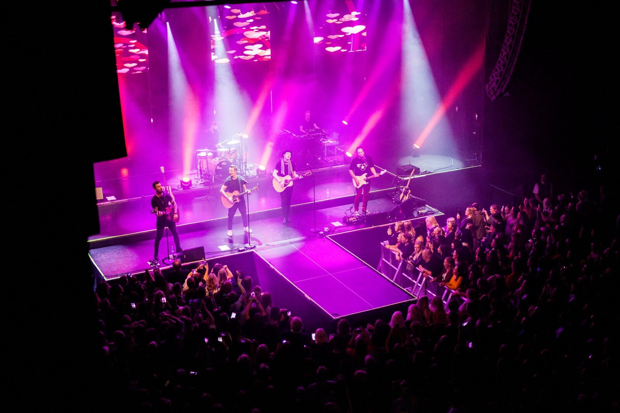 A band playing at a concert at Stavanger Concert Hall in Fjord Norway.