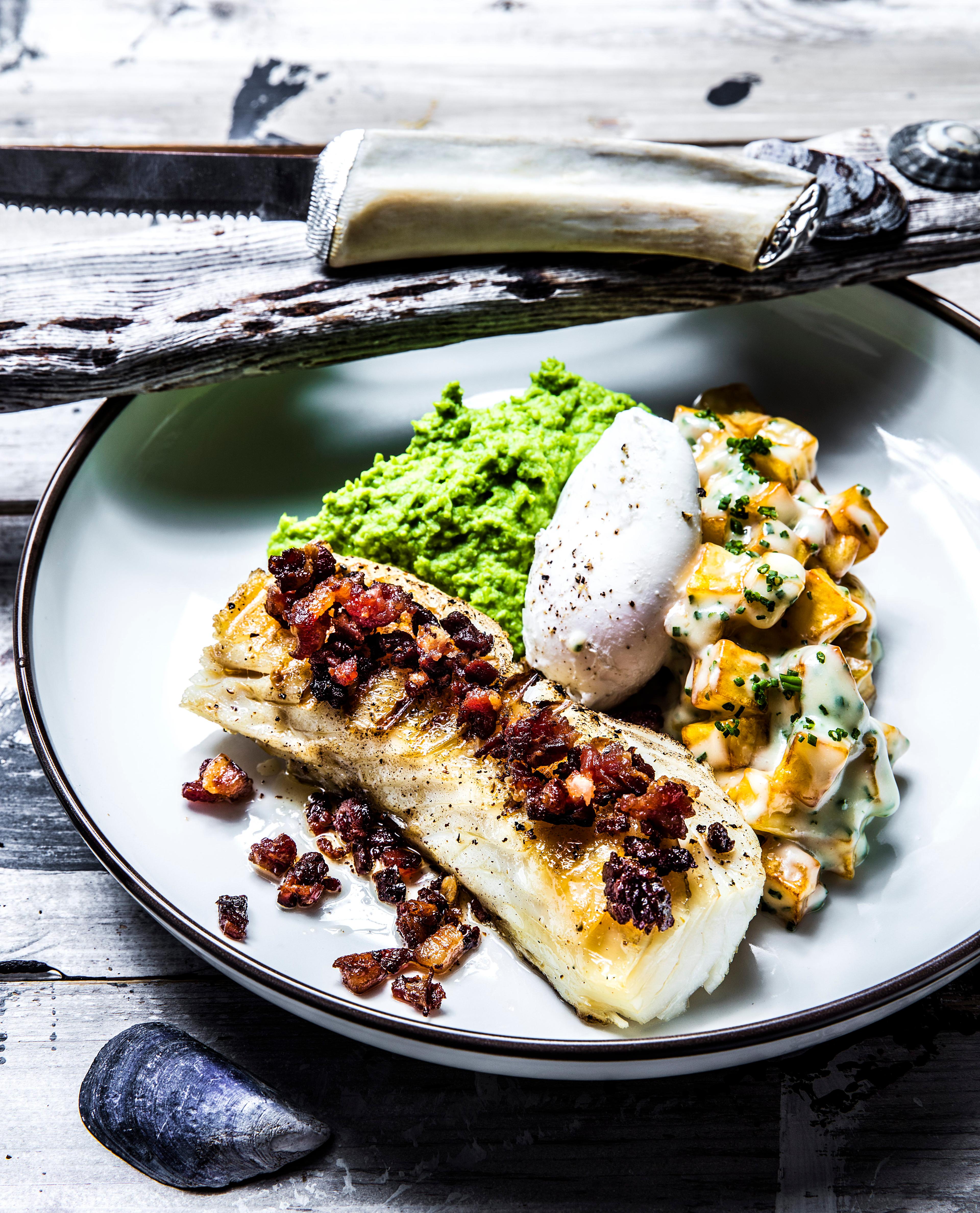 Grillet tørrfisk fra restaurant Bjørk i Bodø, Nordland, Nord-Norge