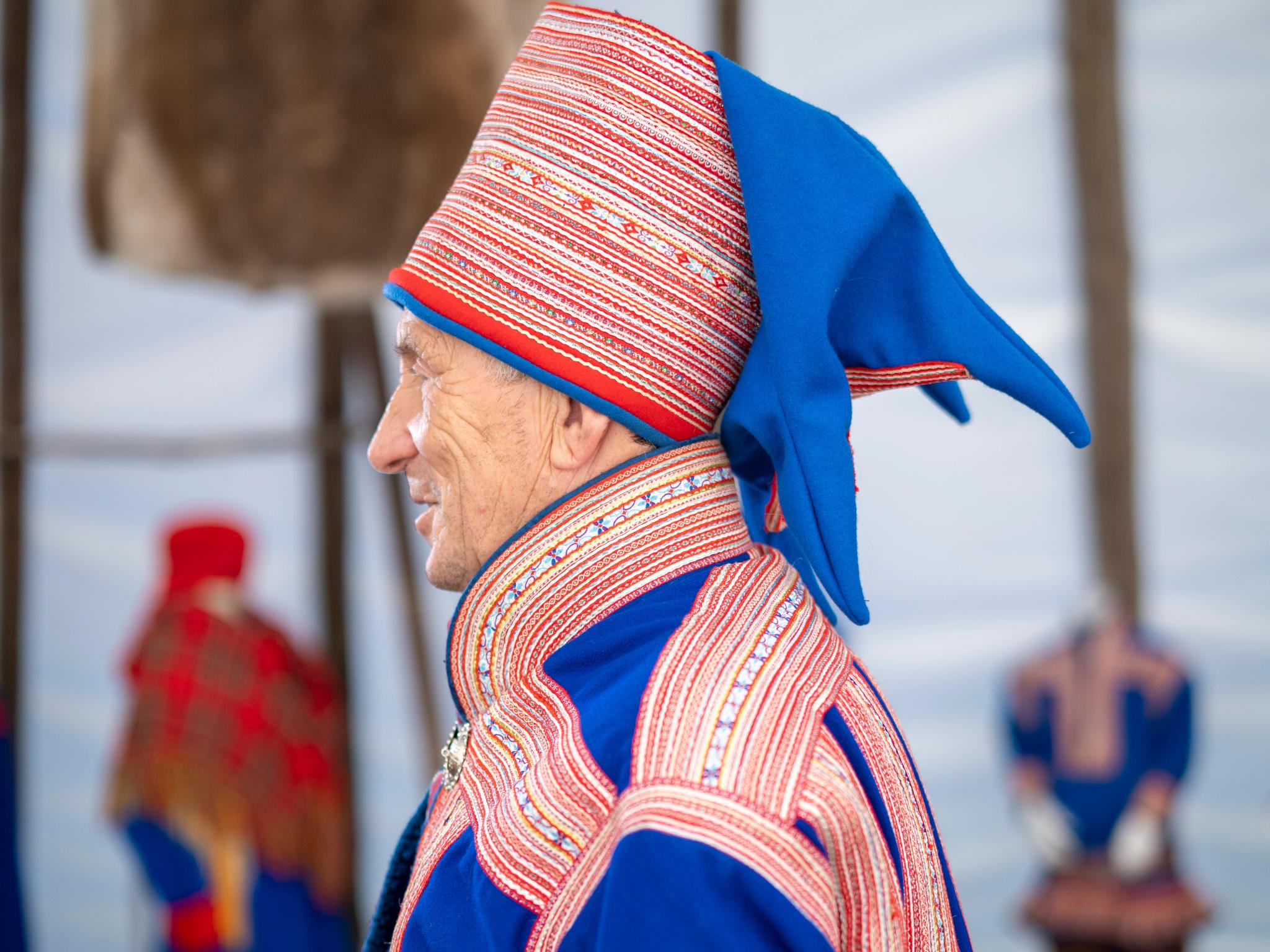 Nils-Henrik Sara in a Kautokeino-kofte