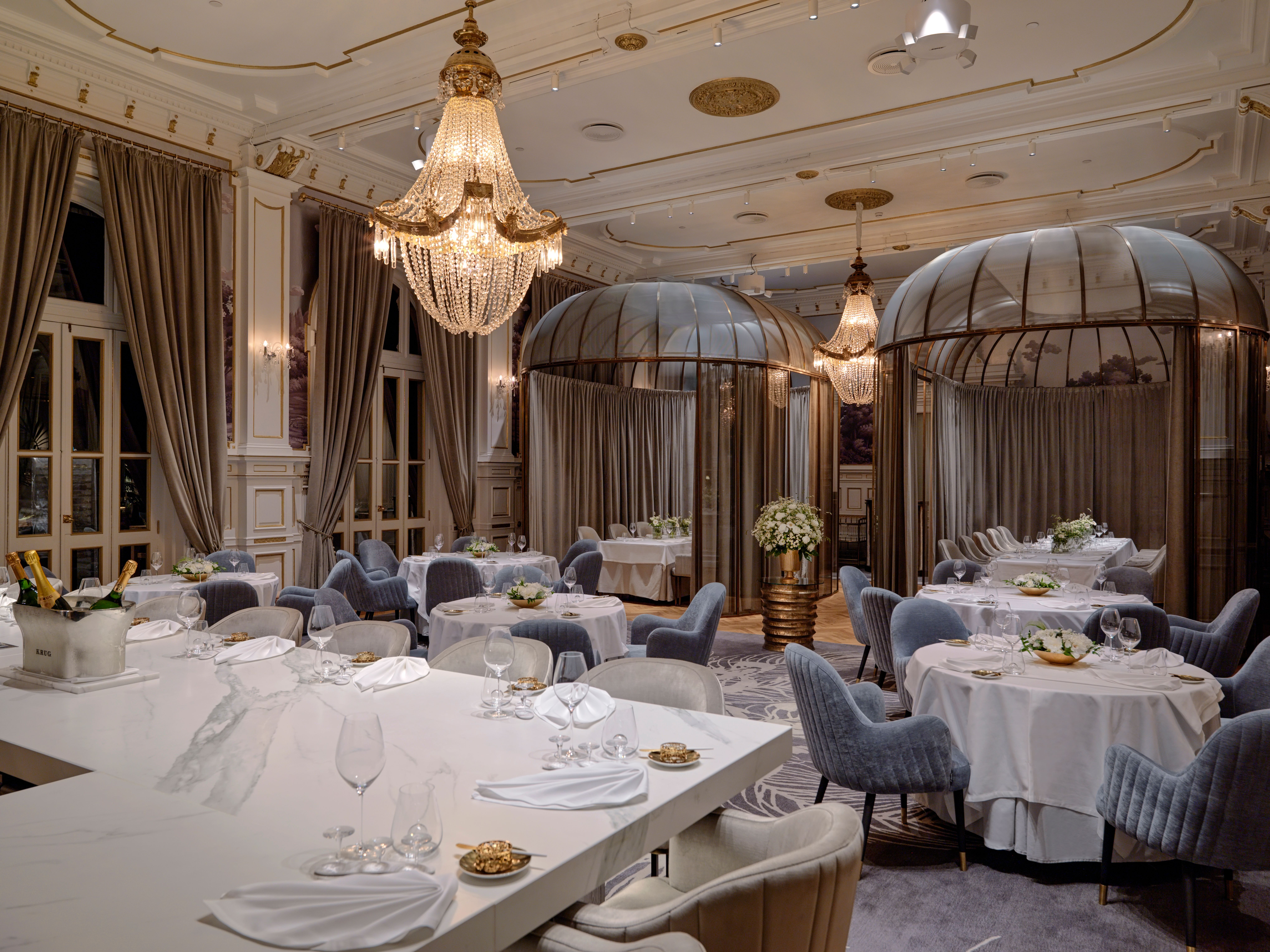 Inside Speilsalen Restaurant at the luxurious Britannia Hotel in Trondheim, Trøndelag