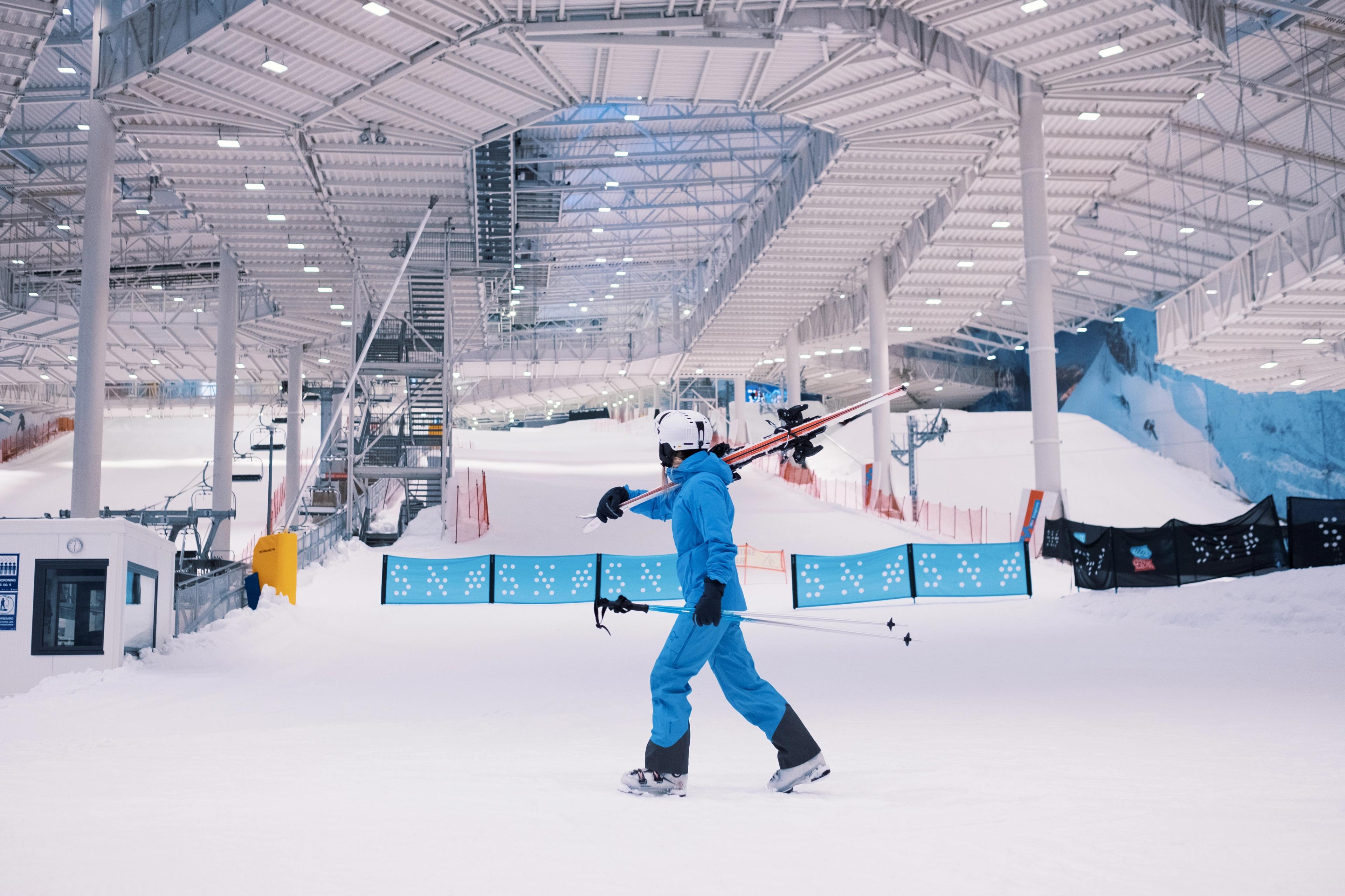 Indoor skiing at SNØ, Lørenskog, Eastern Norway