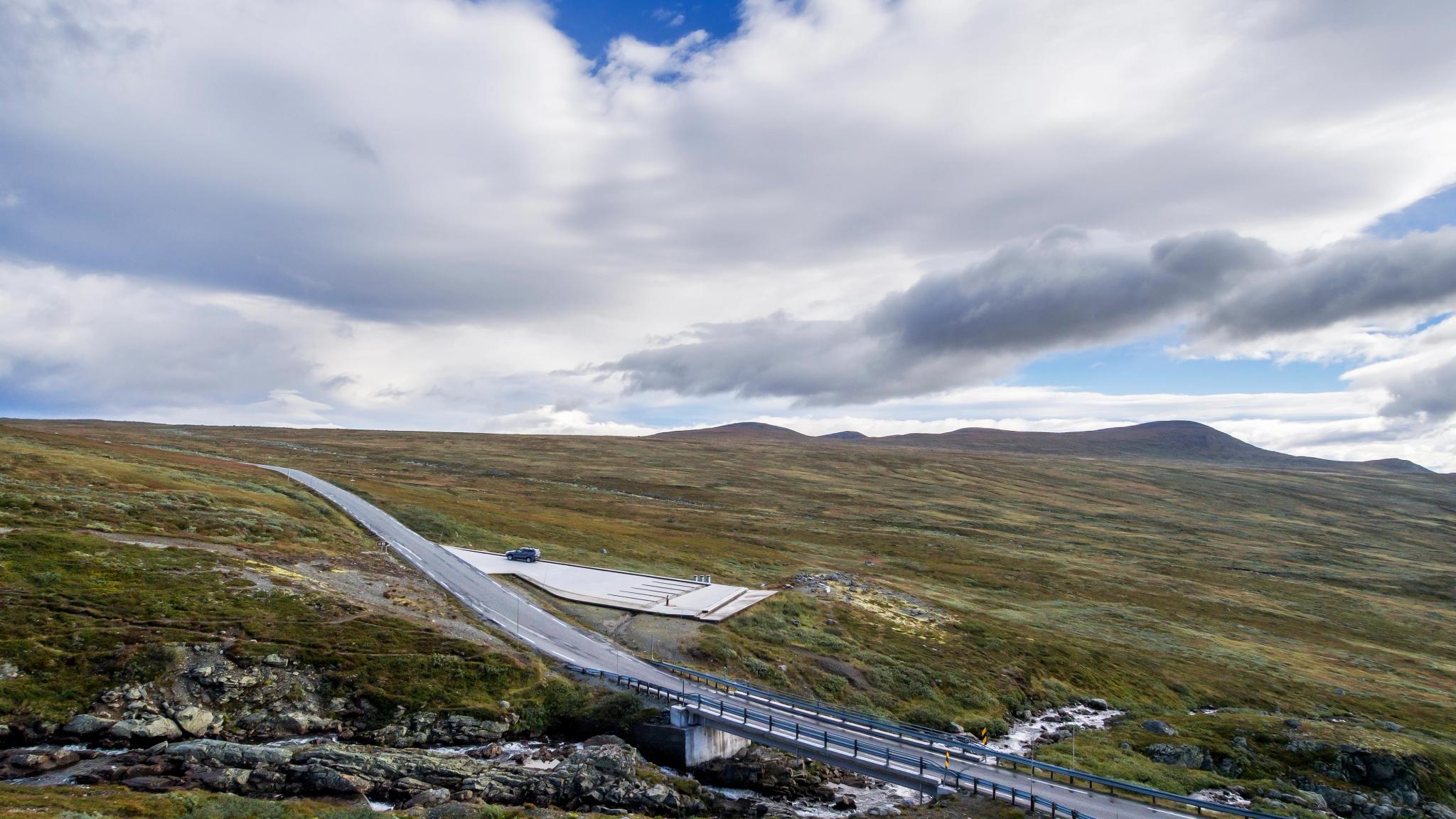 Rjupa utsiktspunkt ved Nasjonal turistveg Valdresflye
