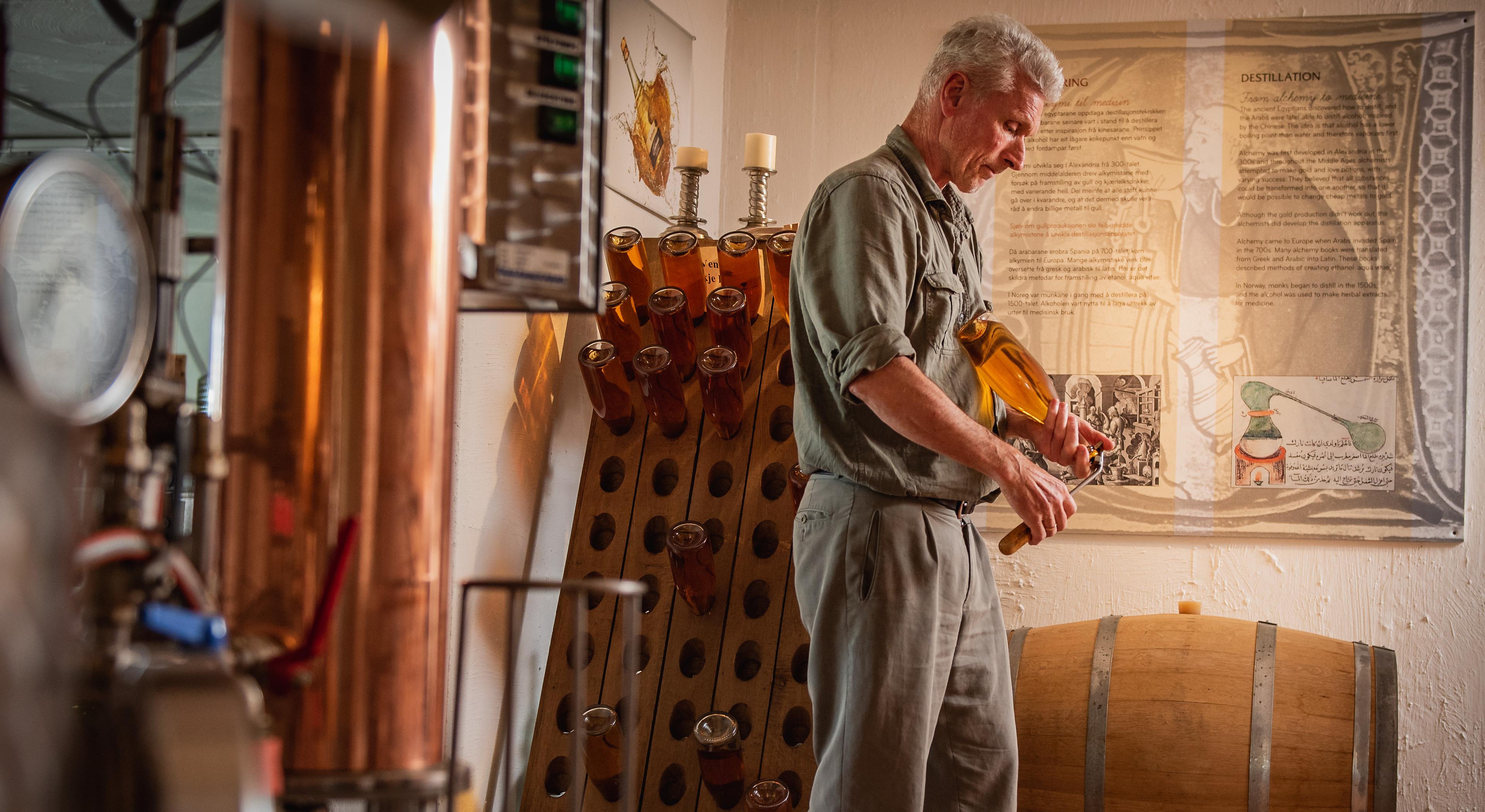 Åge Eitungjerdet in his cidery, Balholm, Fjord Norway