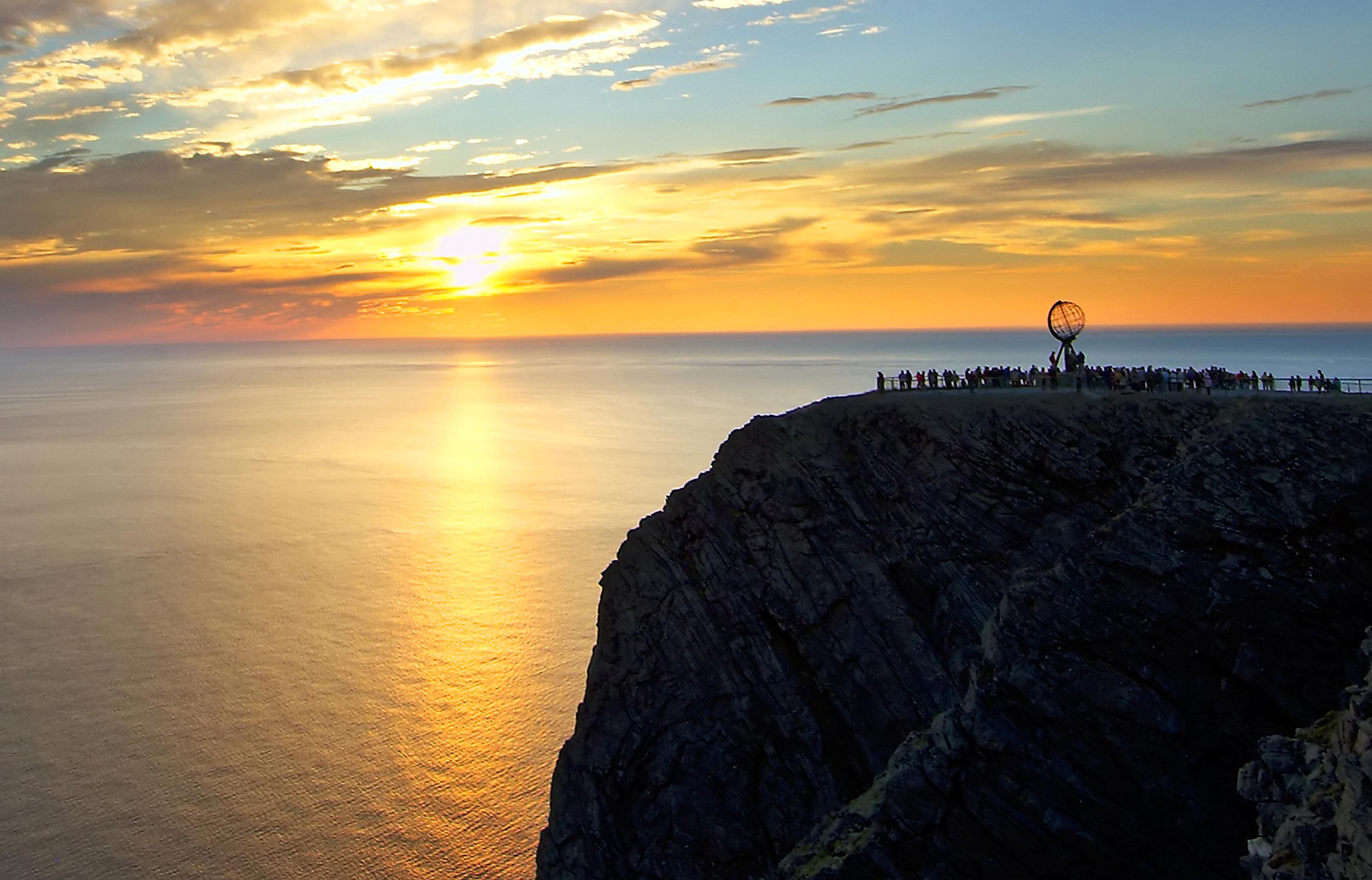 The North Cape plateau in midnight sun