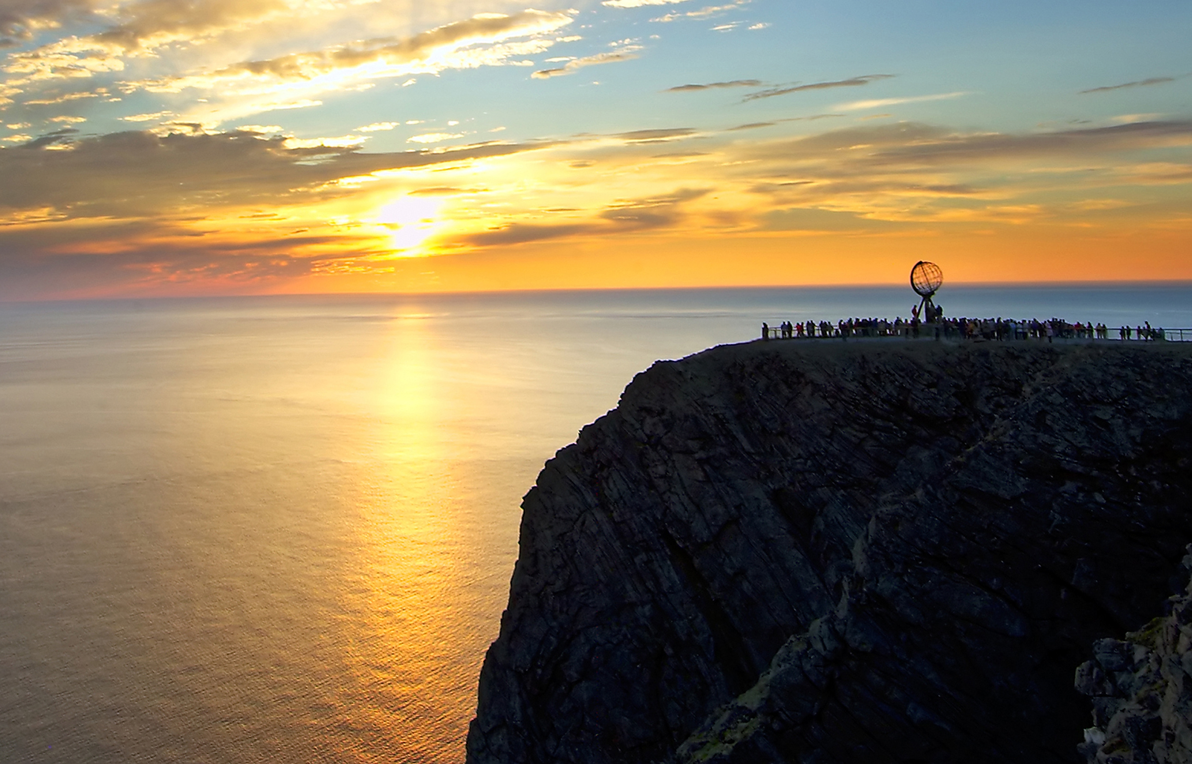 The North Cape plateau in midnight sun