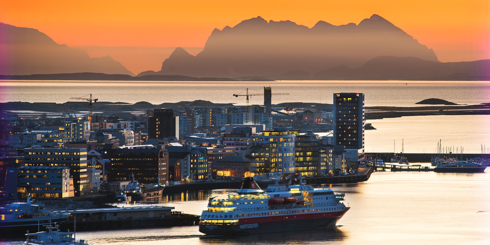 Midnight sun in Bodø, Northern Norway