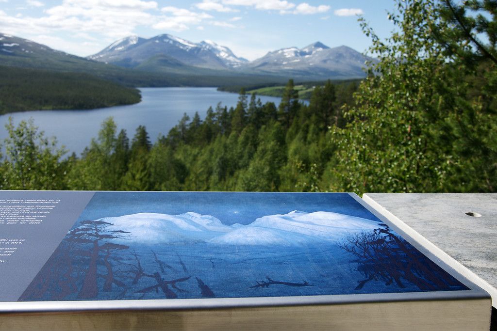 Mountains next to the famous painting they inspired