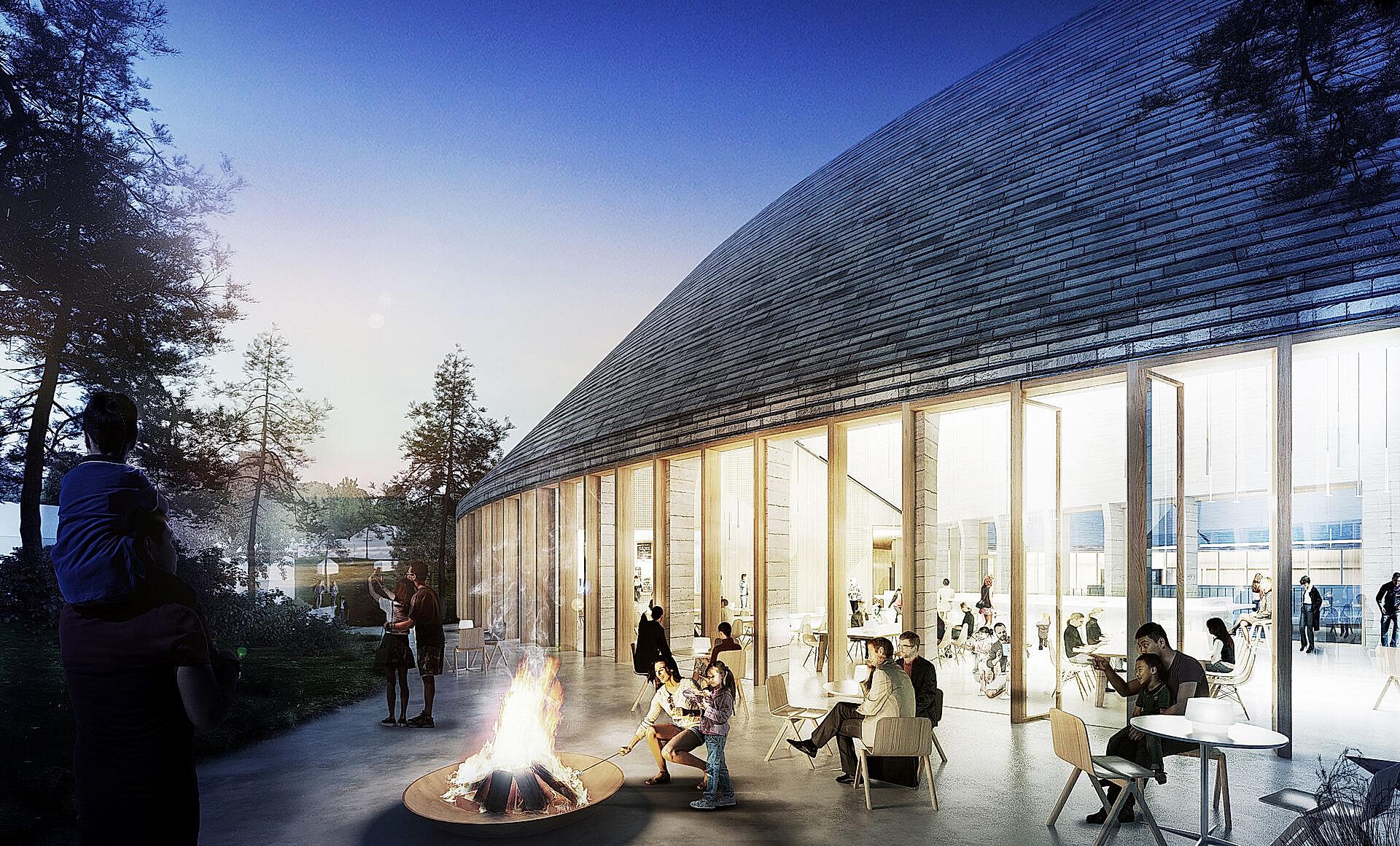 A mock up of what the restaurant will look like at the new viking museum.