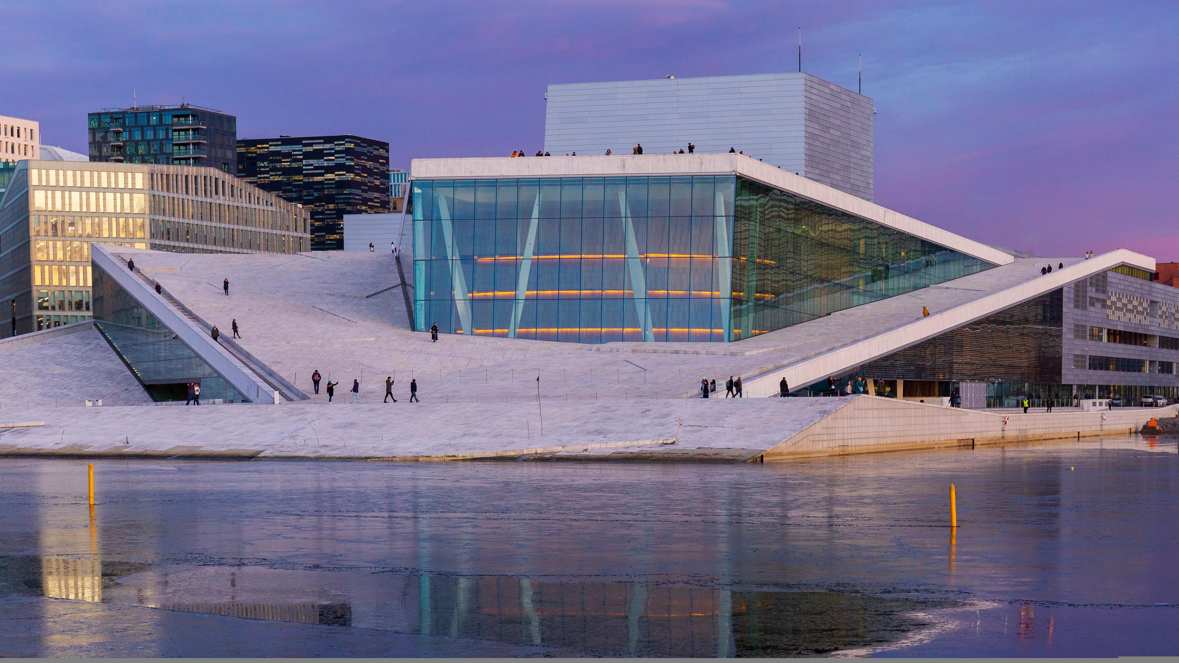 Bjørvika with the Oslo Opera House in Oslo, Eastern Norway