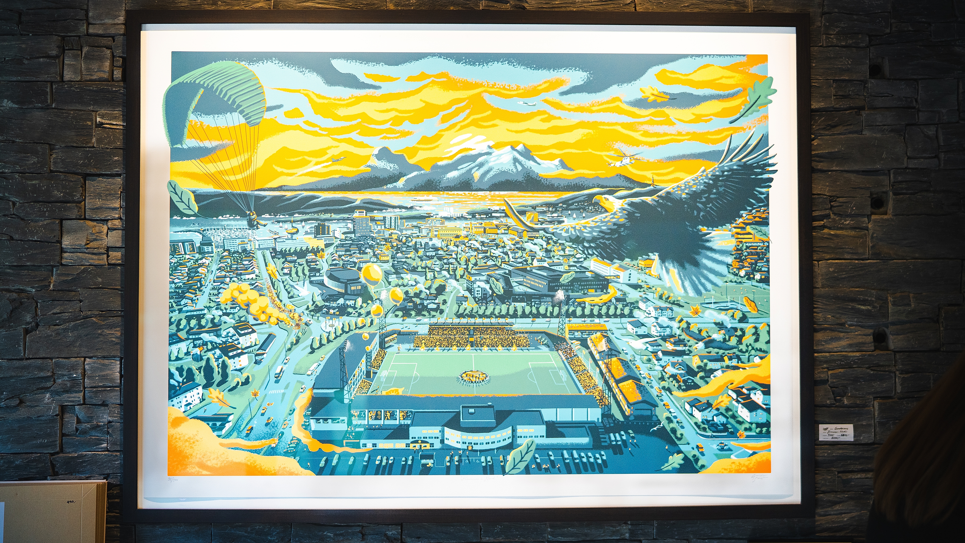 The artwork "Flammen i nord" by Gundersons.