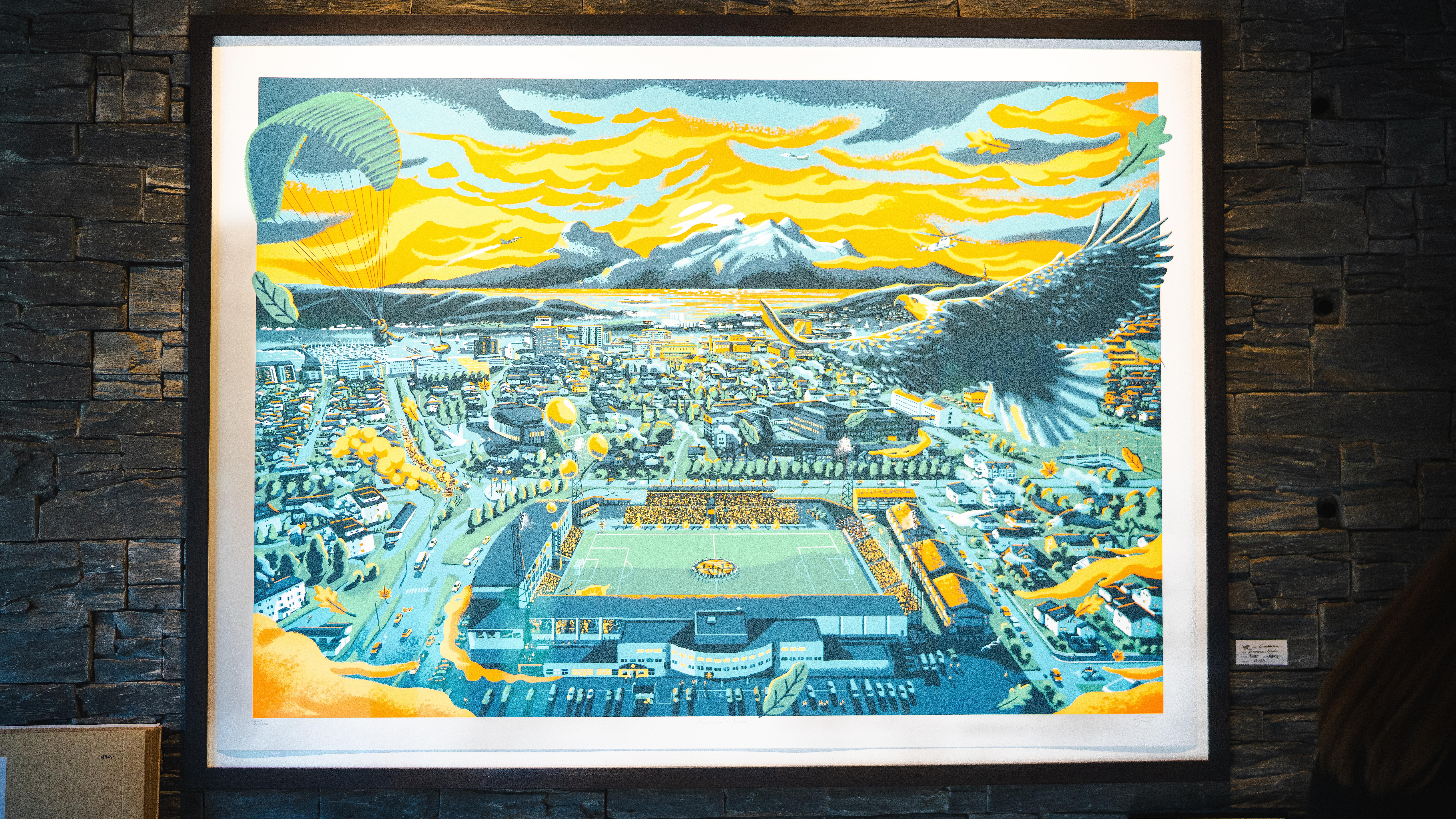 The artwork "Flammen i nord" by Gundersons.