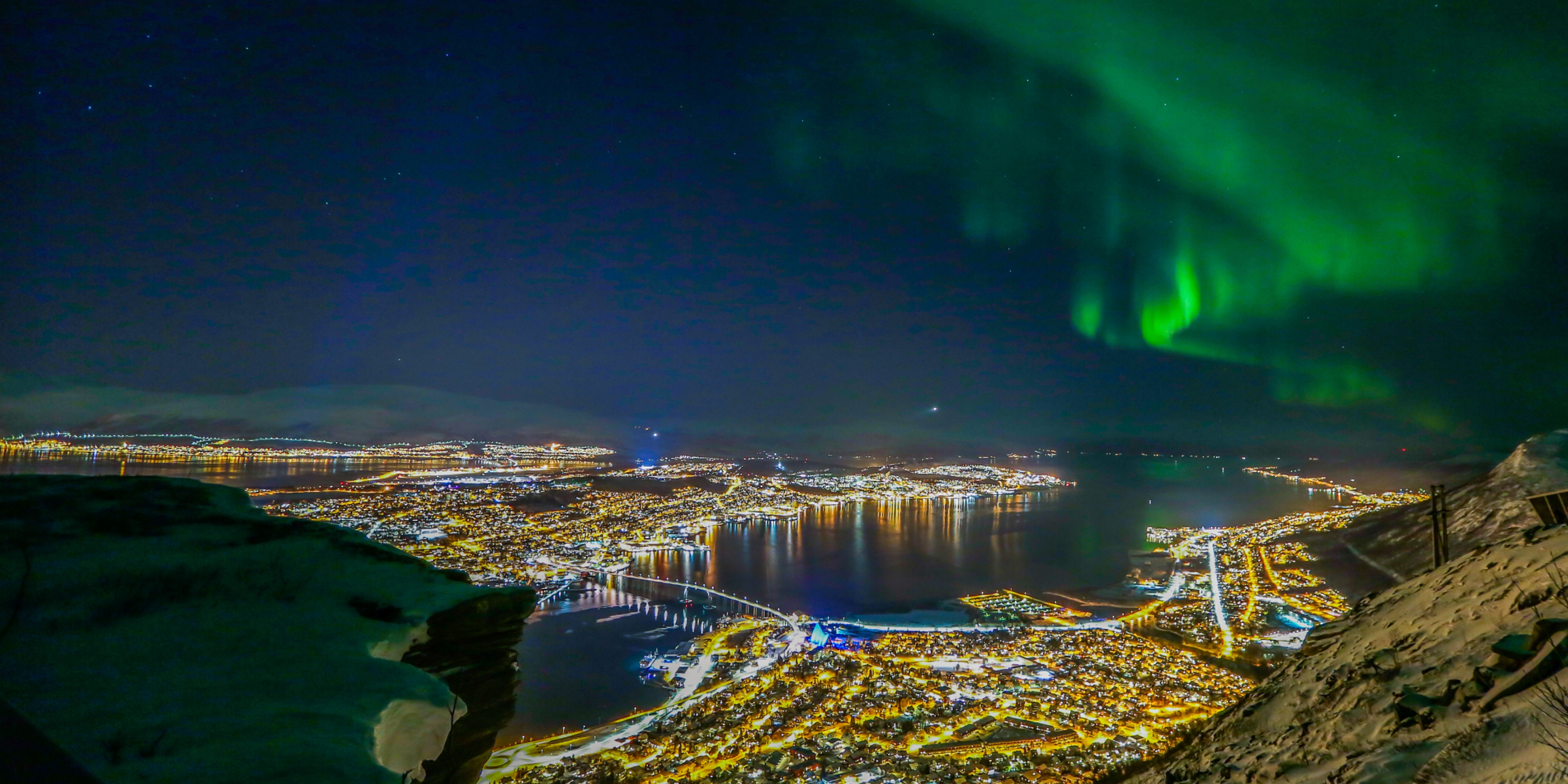 Northern lights over Tromsø in Northern Norway