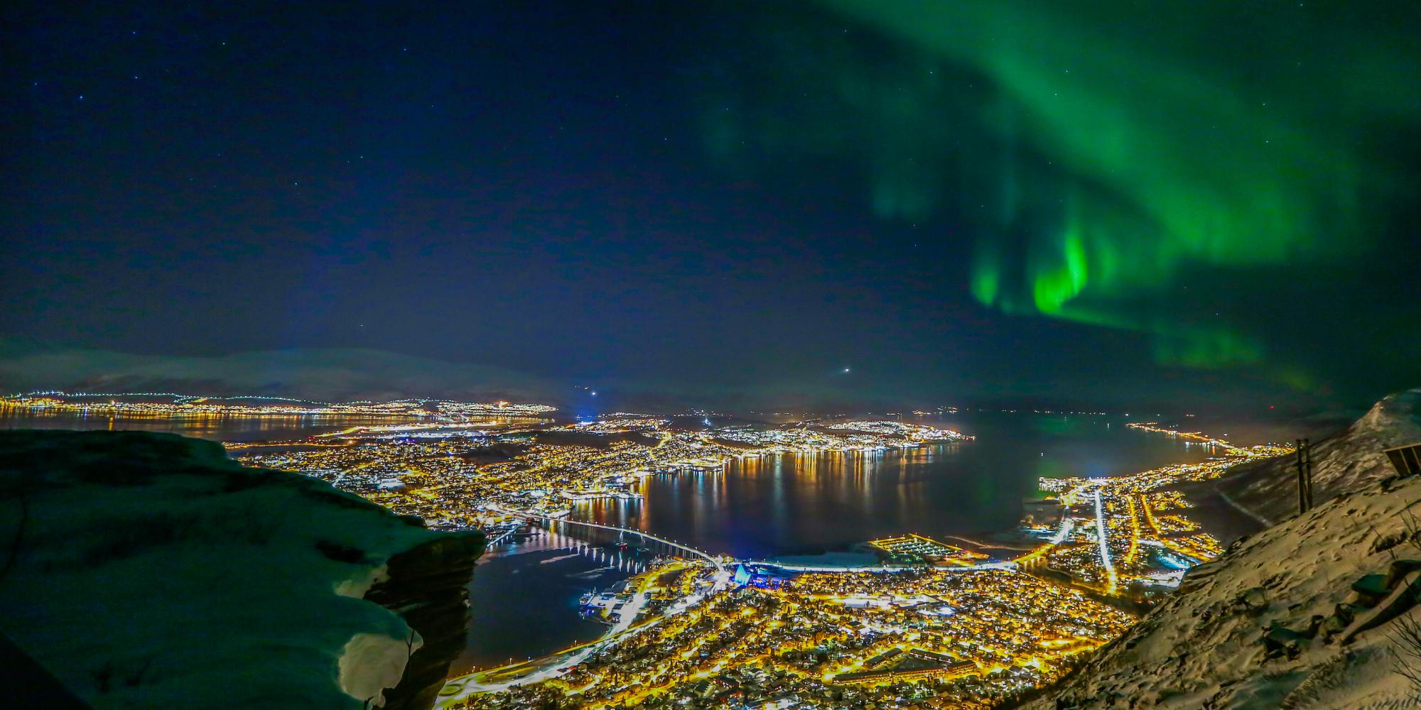 Northern lights over Tromsø in Northern Norway