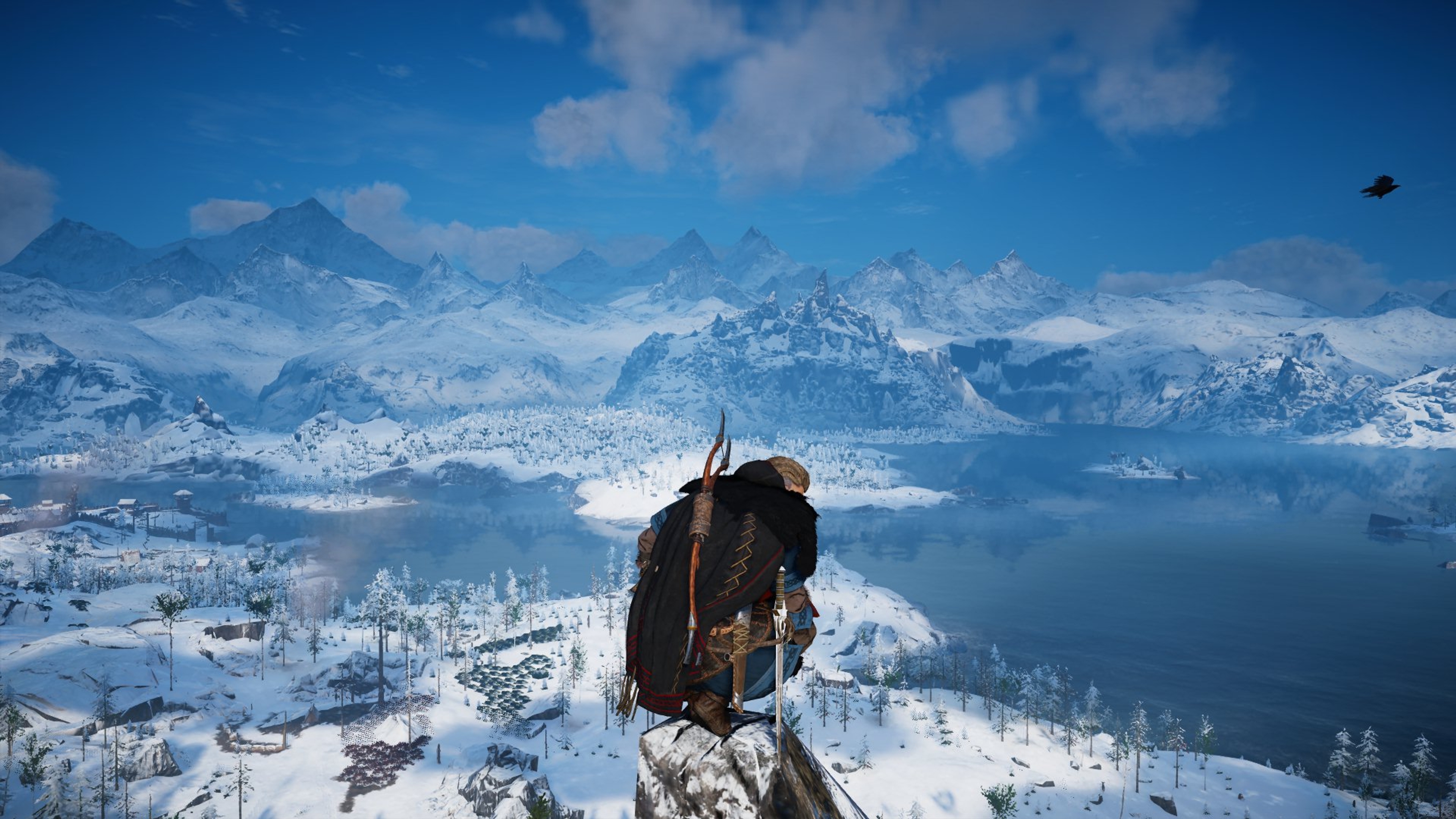 Photo from the game Assasin's Creed Valhalla where the player is in Rygjafylke (Rogaland)